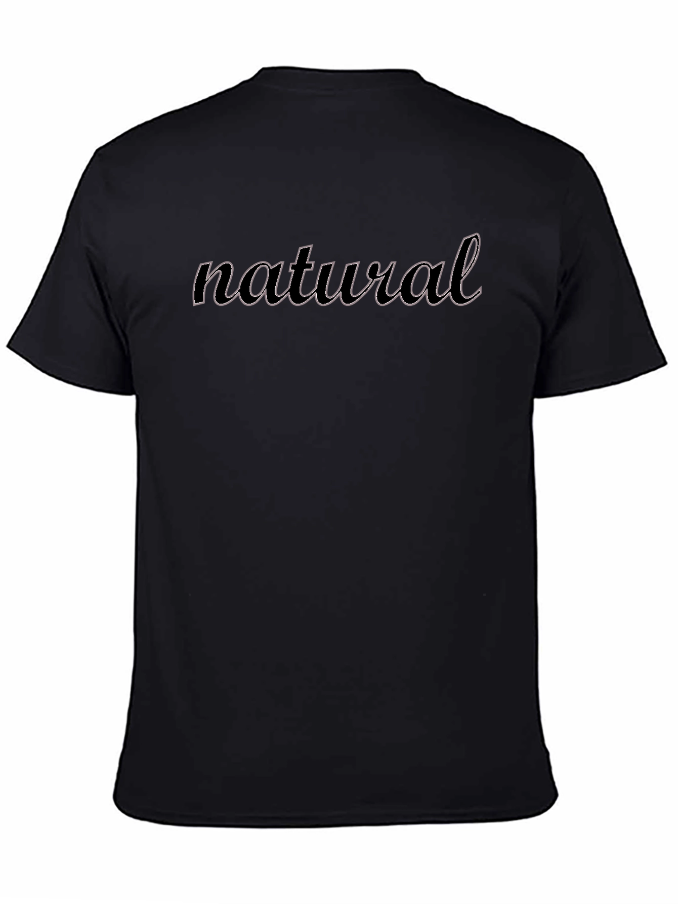 Natural Graphic Tee - Black Casual T-Shirt