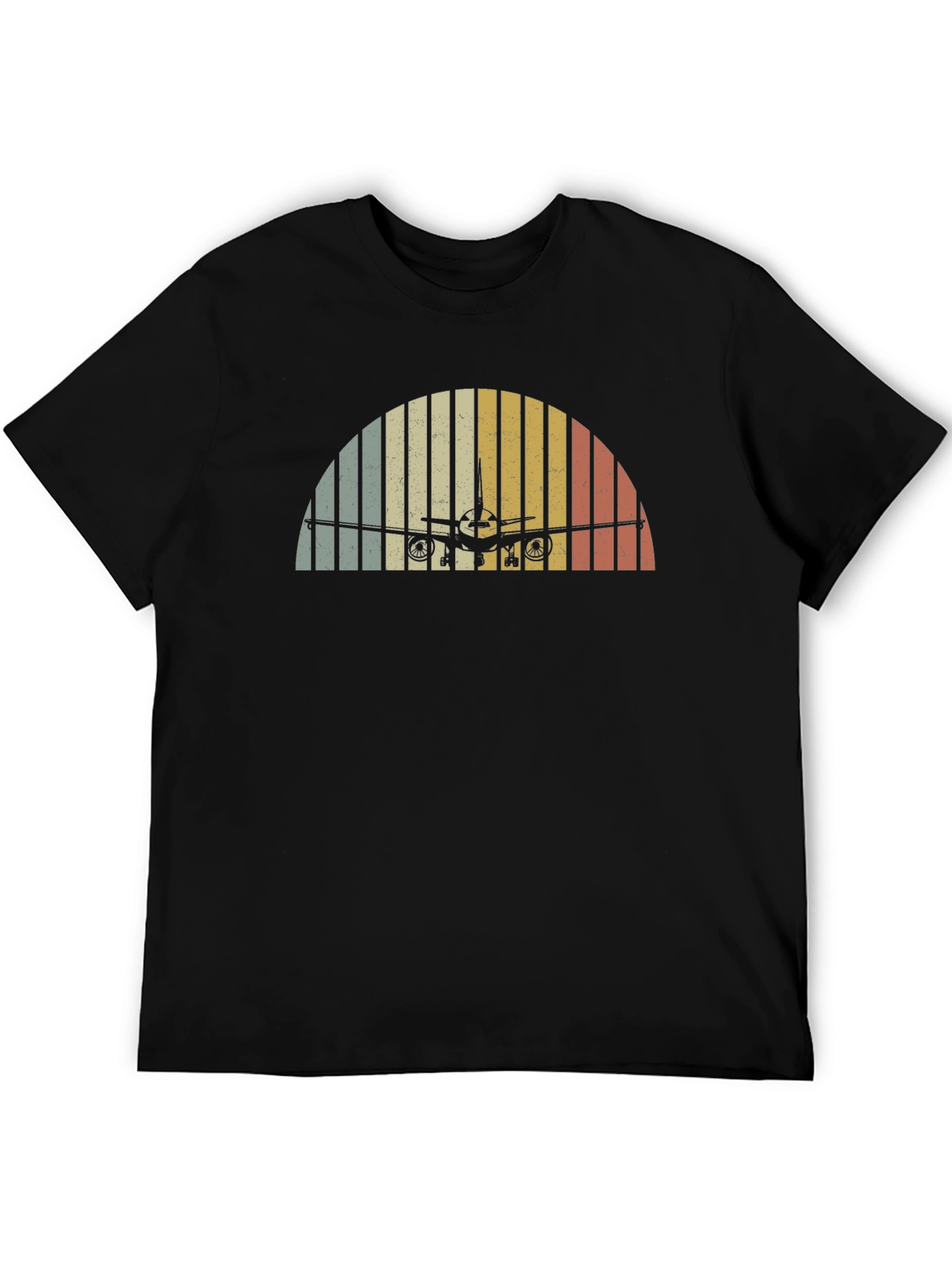 Vintage Airplane Sunset T-Shirt - Aviation Style