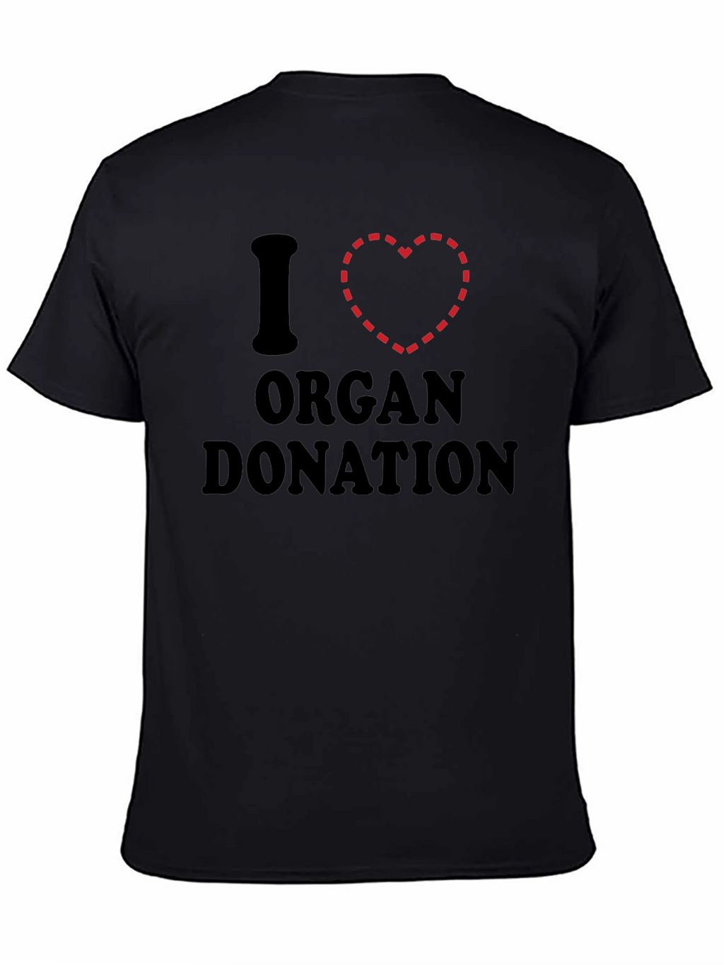 I Heart Organ Donation Black T-Shirt