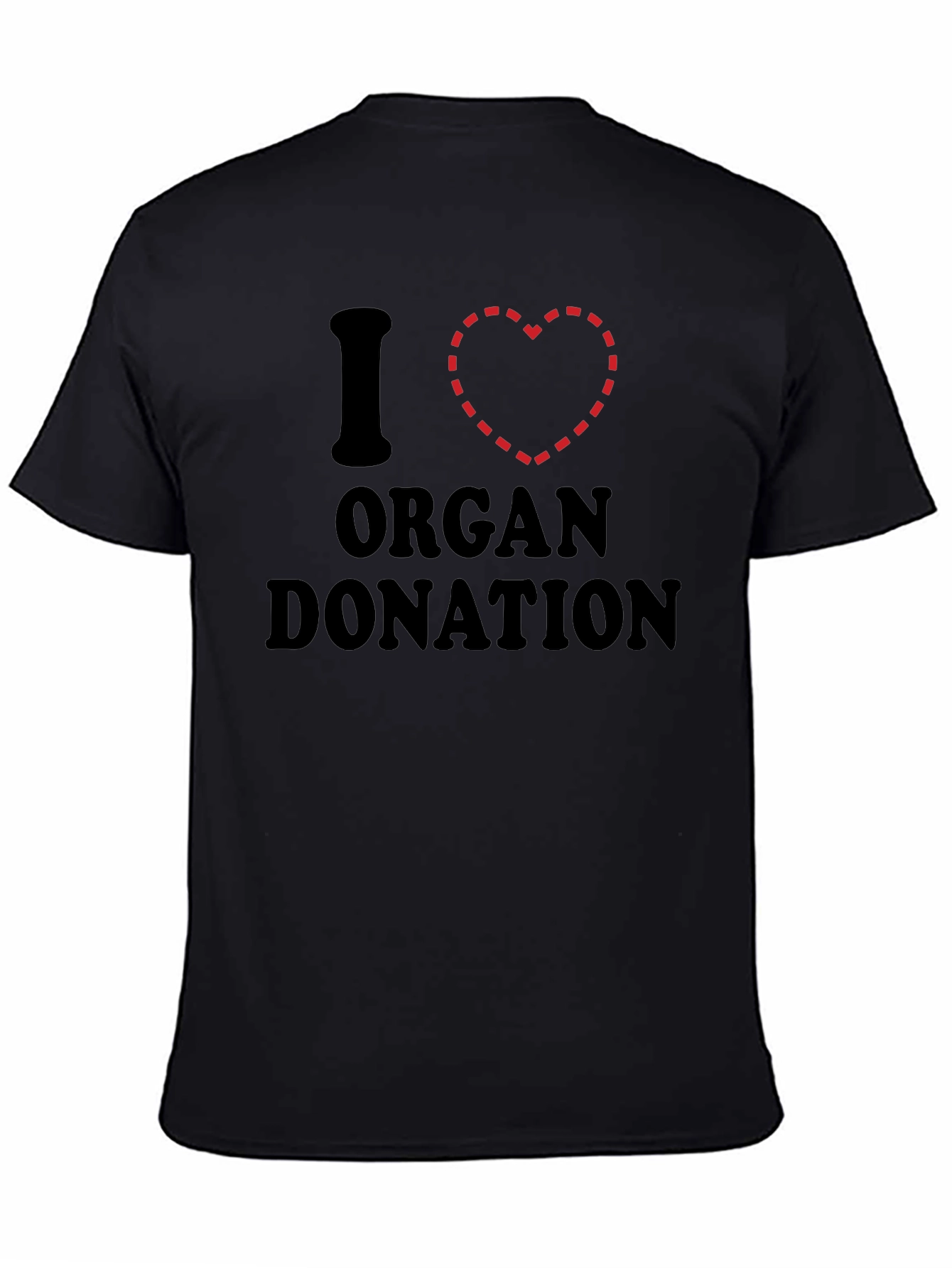 I Heart Organ Donation Black T-Shirt