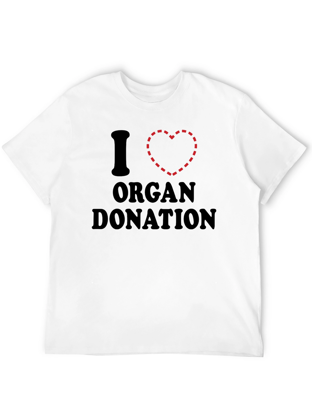 I Heart Organ Donation Black T-Shirt
