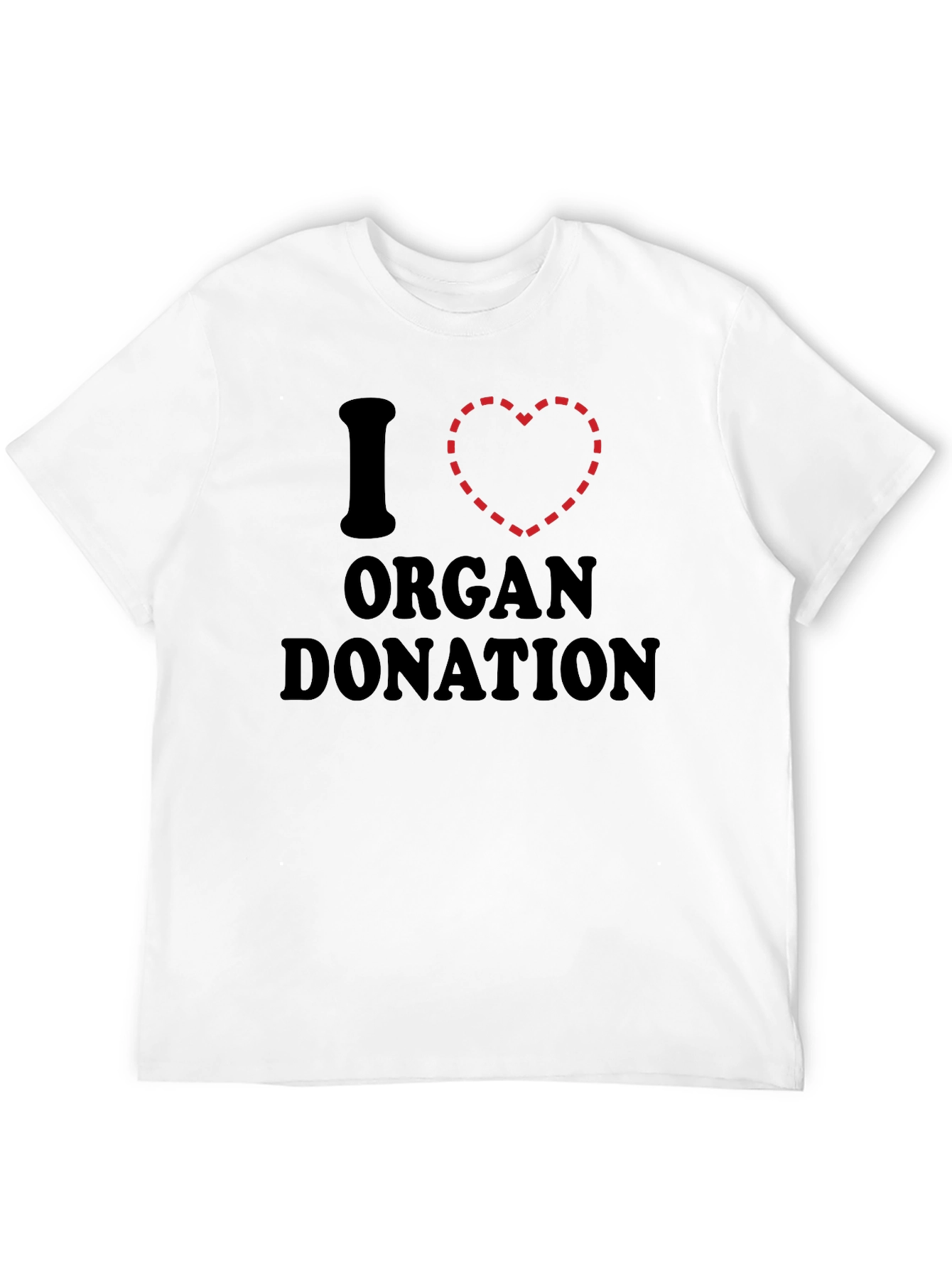 I Heart Organ Donation Black T-Shirt
