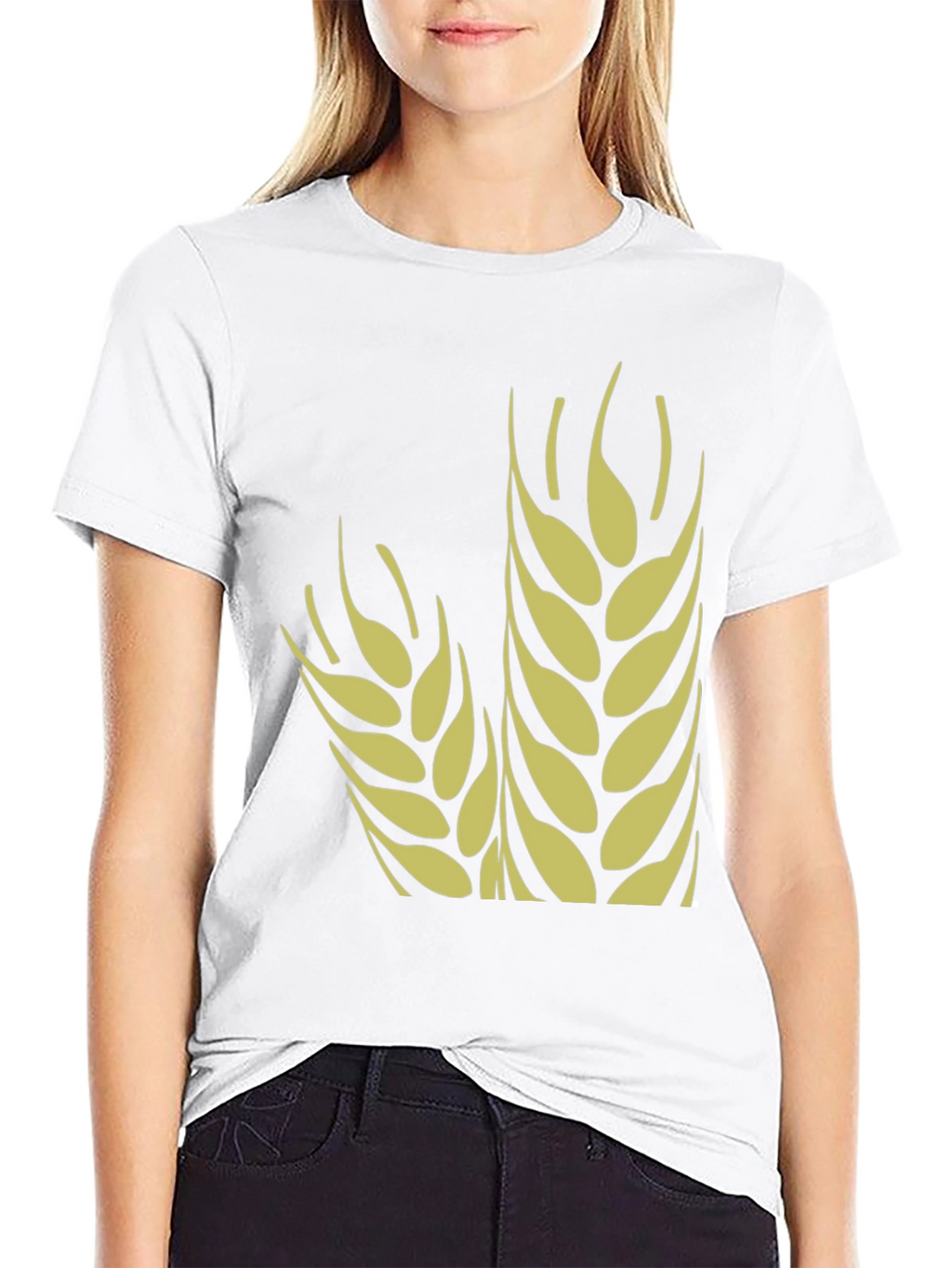 Wheat Graphic Tee - Stylish Black Cotton T-Shirt