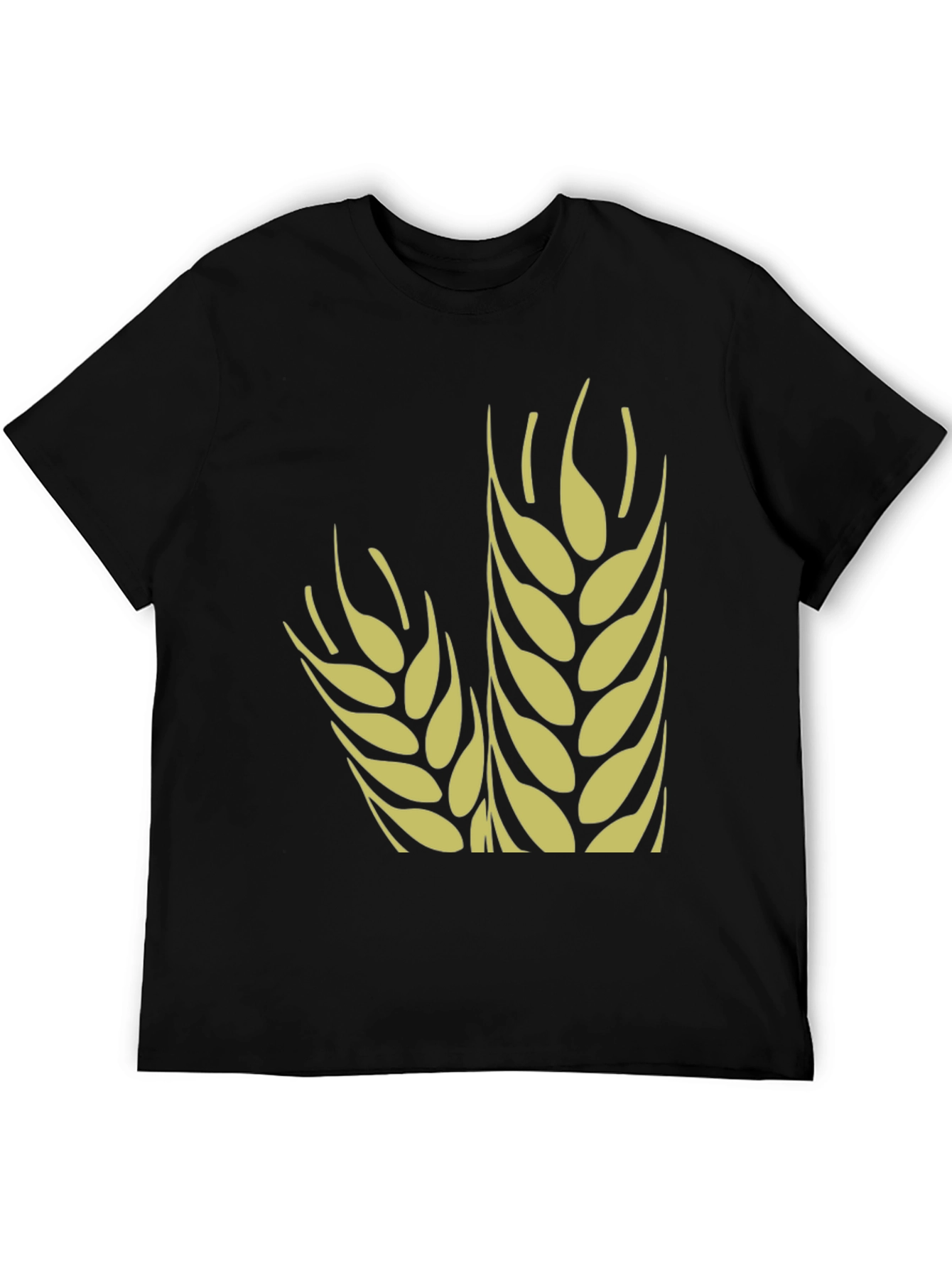 Wheat Graphic Tee - Stylish Black Cotton T-Shirt