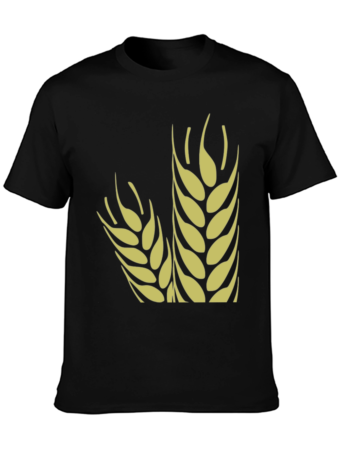 Wheat Graphic Tee - Stylish Black Cotton T-Shirt
