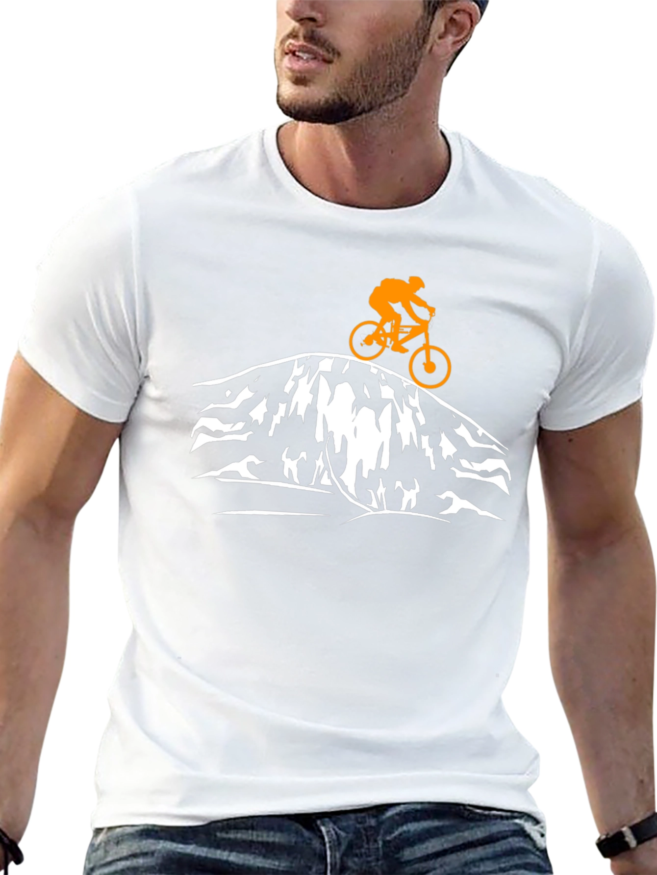 Mountain Biker T-Shirt - Adventure Awaits!