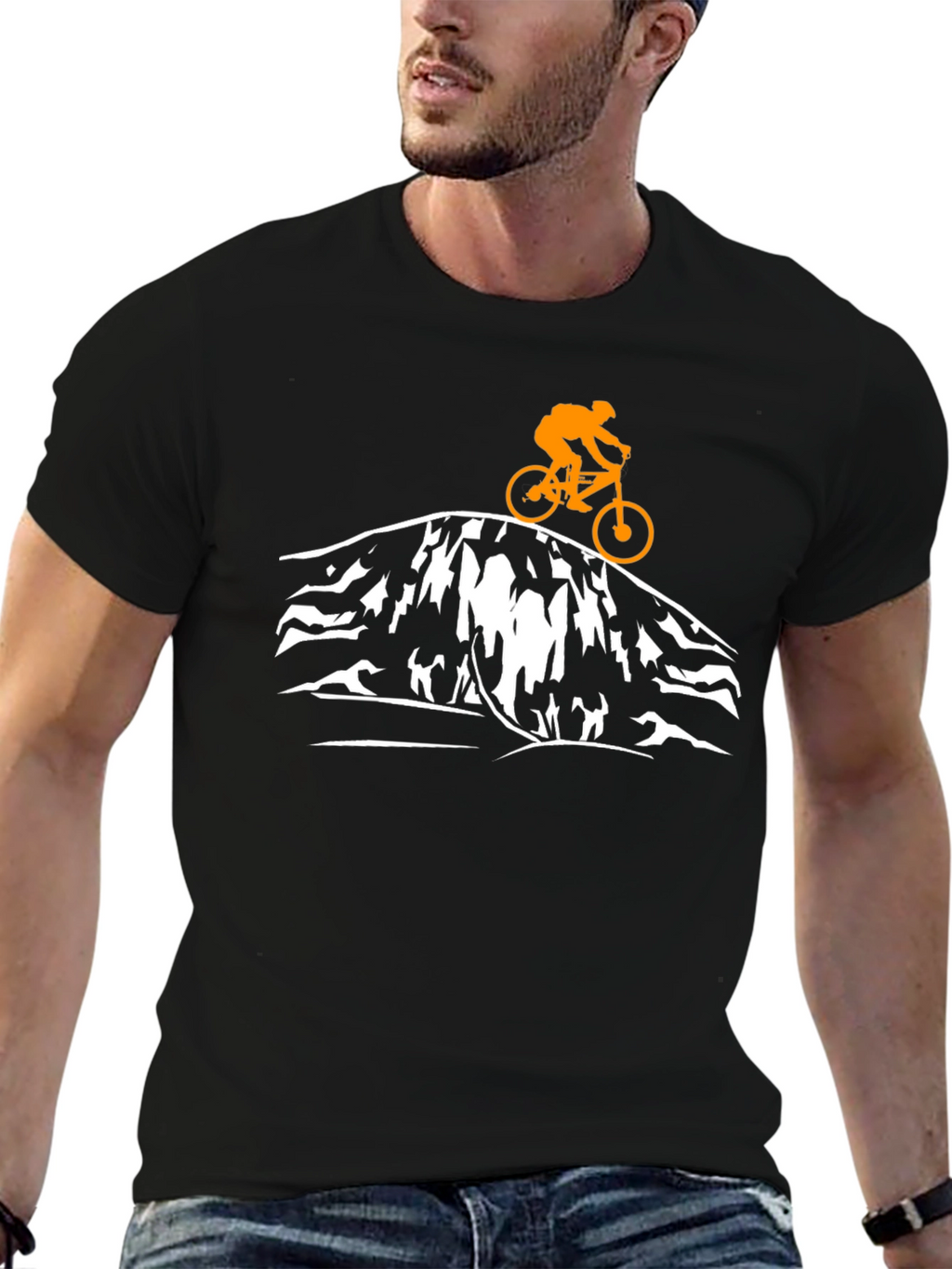 Mountain Biker T-Shirt - Adventure Awaits!