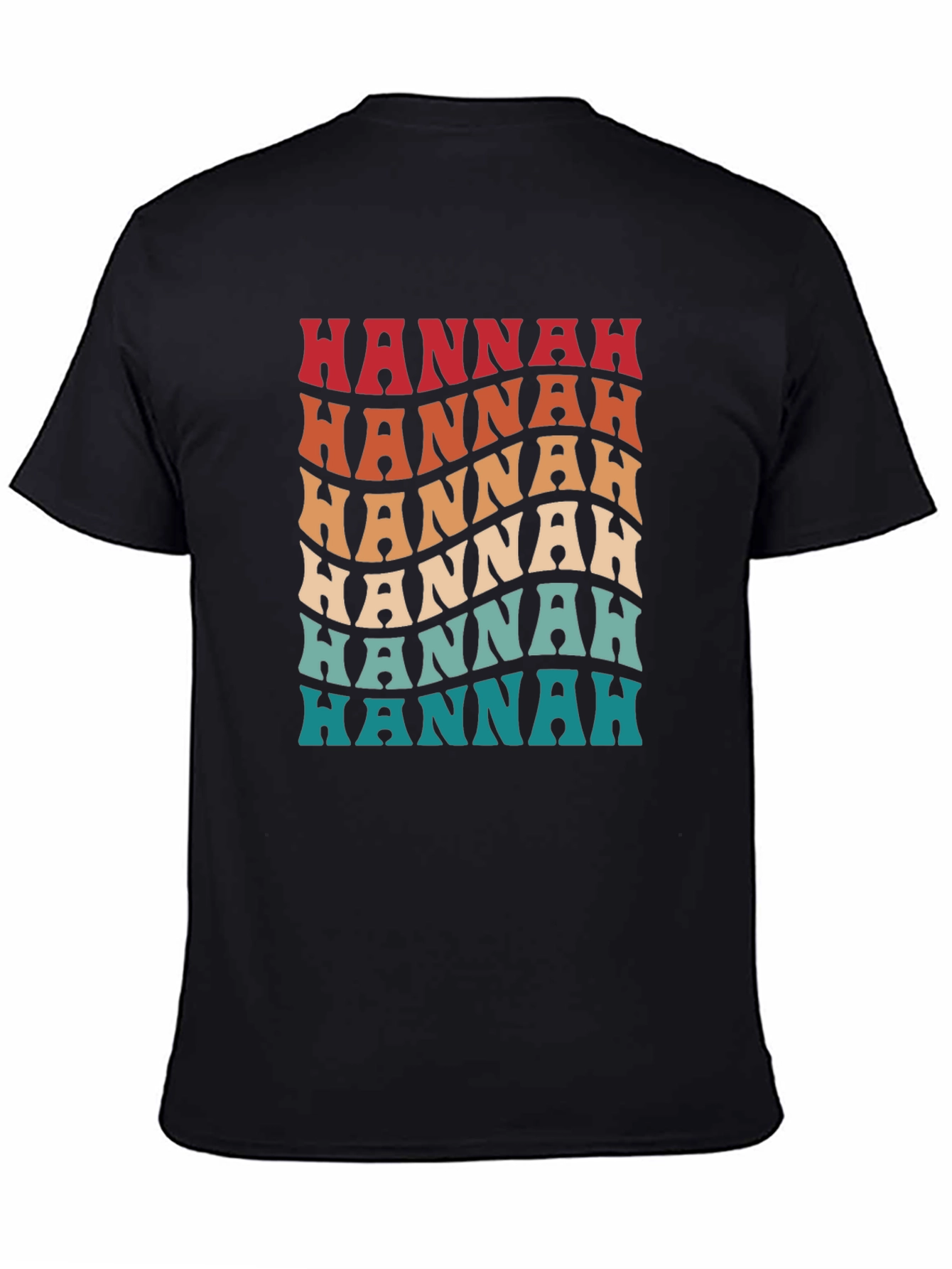 Hannah Retro Wavy T-Shirt - Fun Colorful Tee