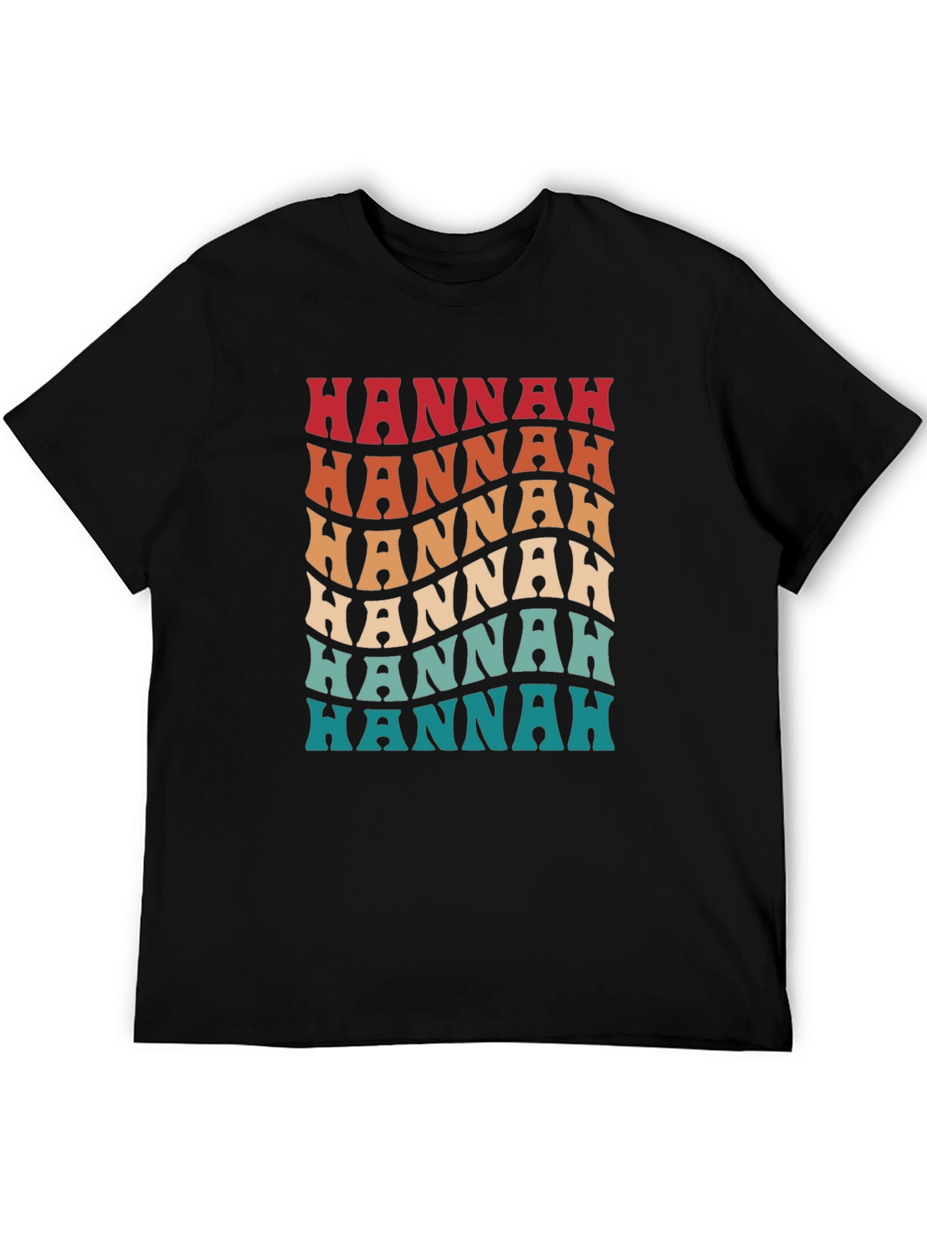 Hannah Retro Wavy T-Shirt - Fun Colorful Tee