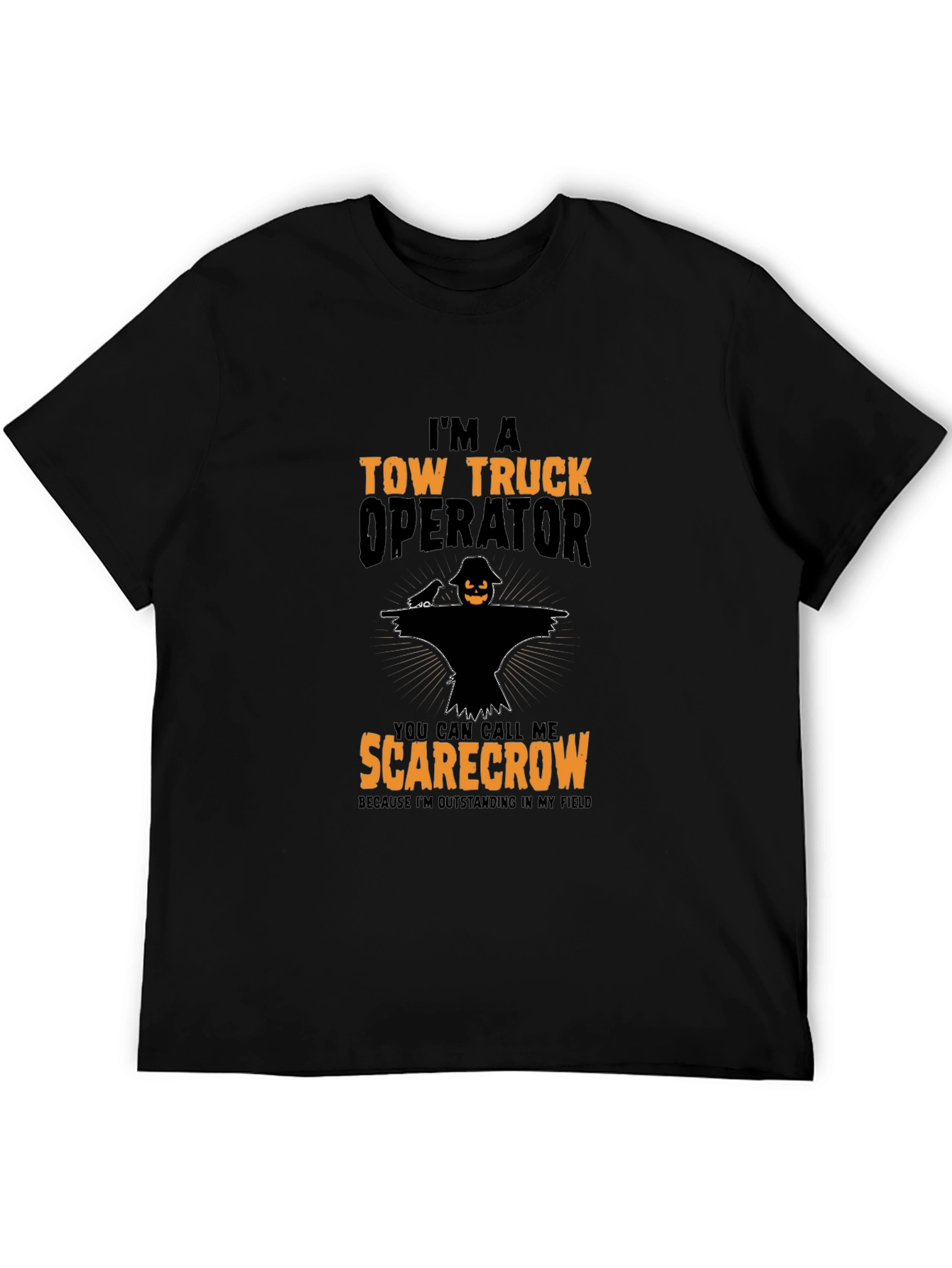 Tow Truck Operator Scarecrow Graphic T-Shirt