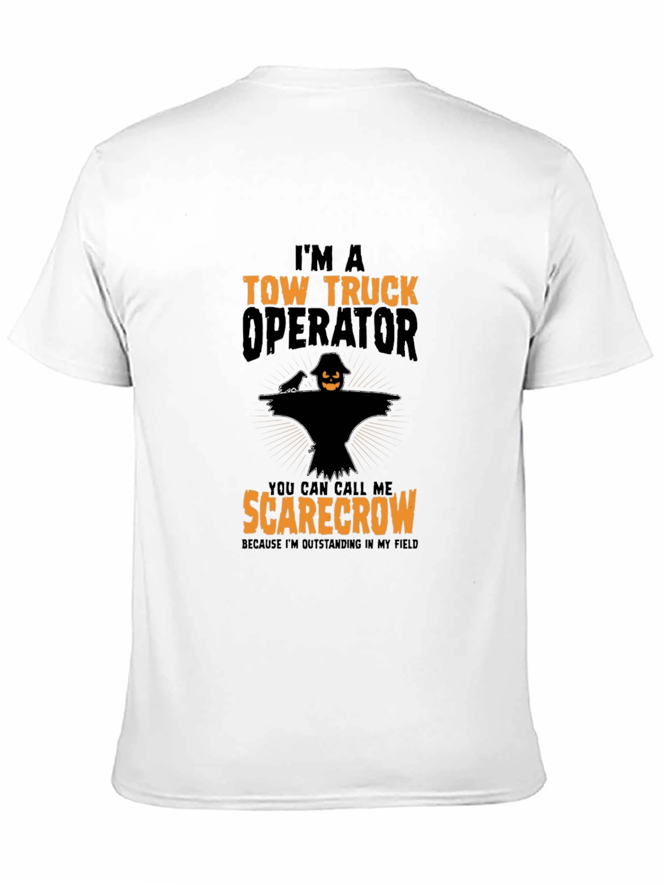 Tow Truck Operator Scarecrow Graphic T-Shirt