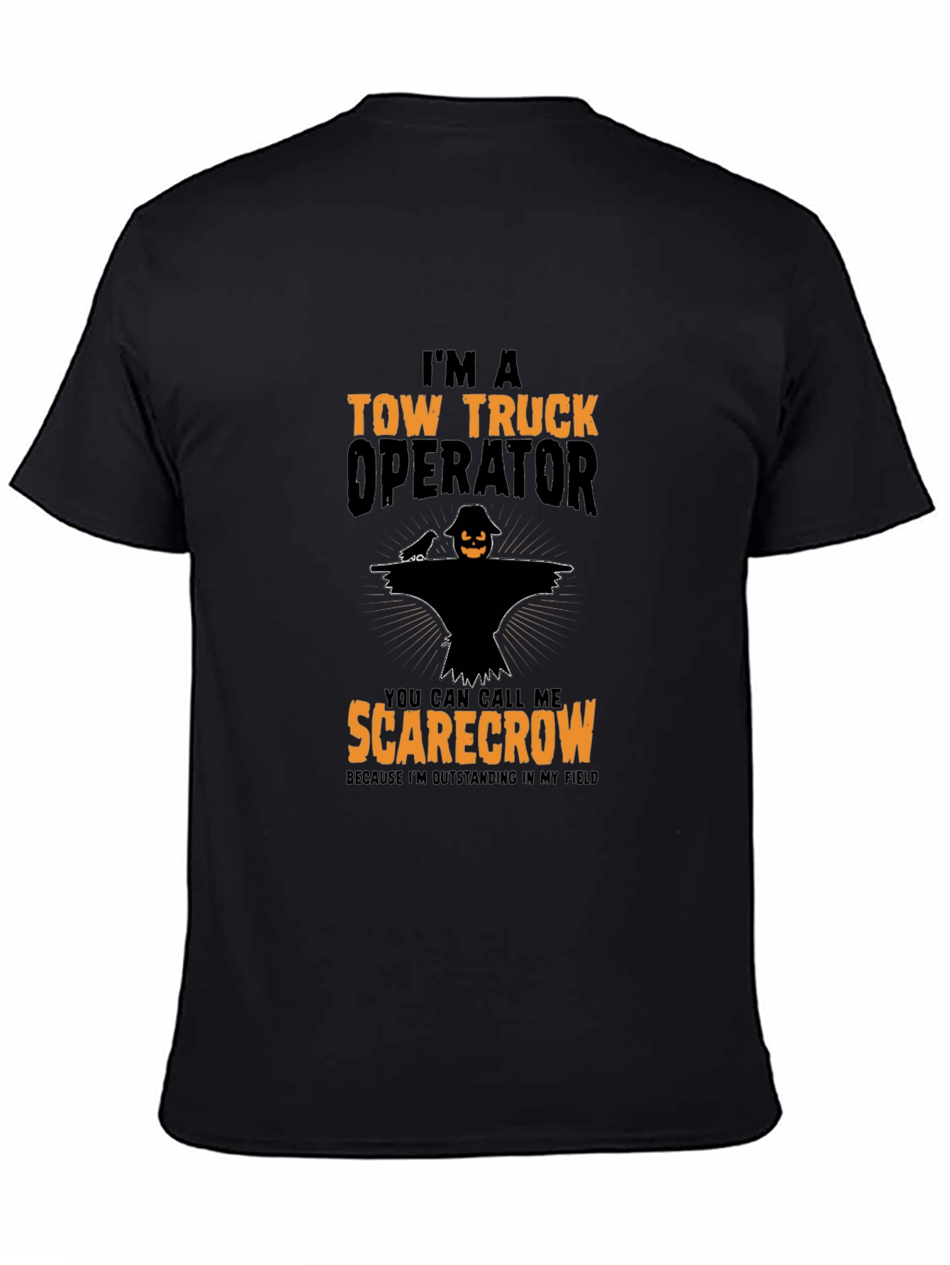 Tow Truck Operator Scarecrow Graphic T-Shirt
