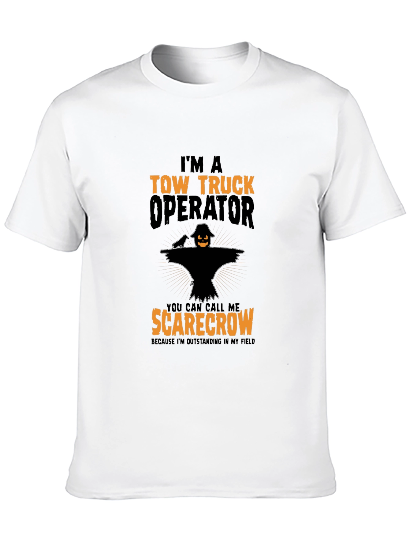 Tow Truck Operator Scarecrow Graphic T-Shirt