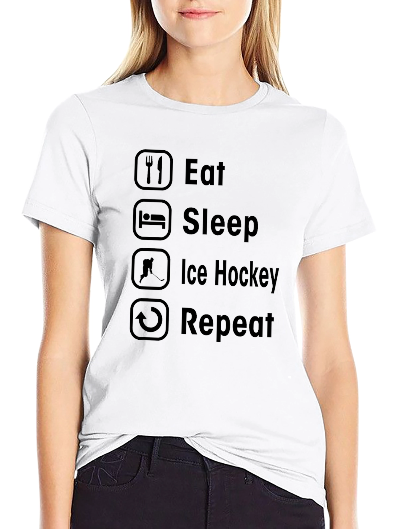 Eat Sleep Ice Hockey Repeat T-Shirt
