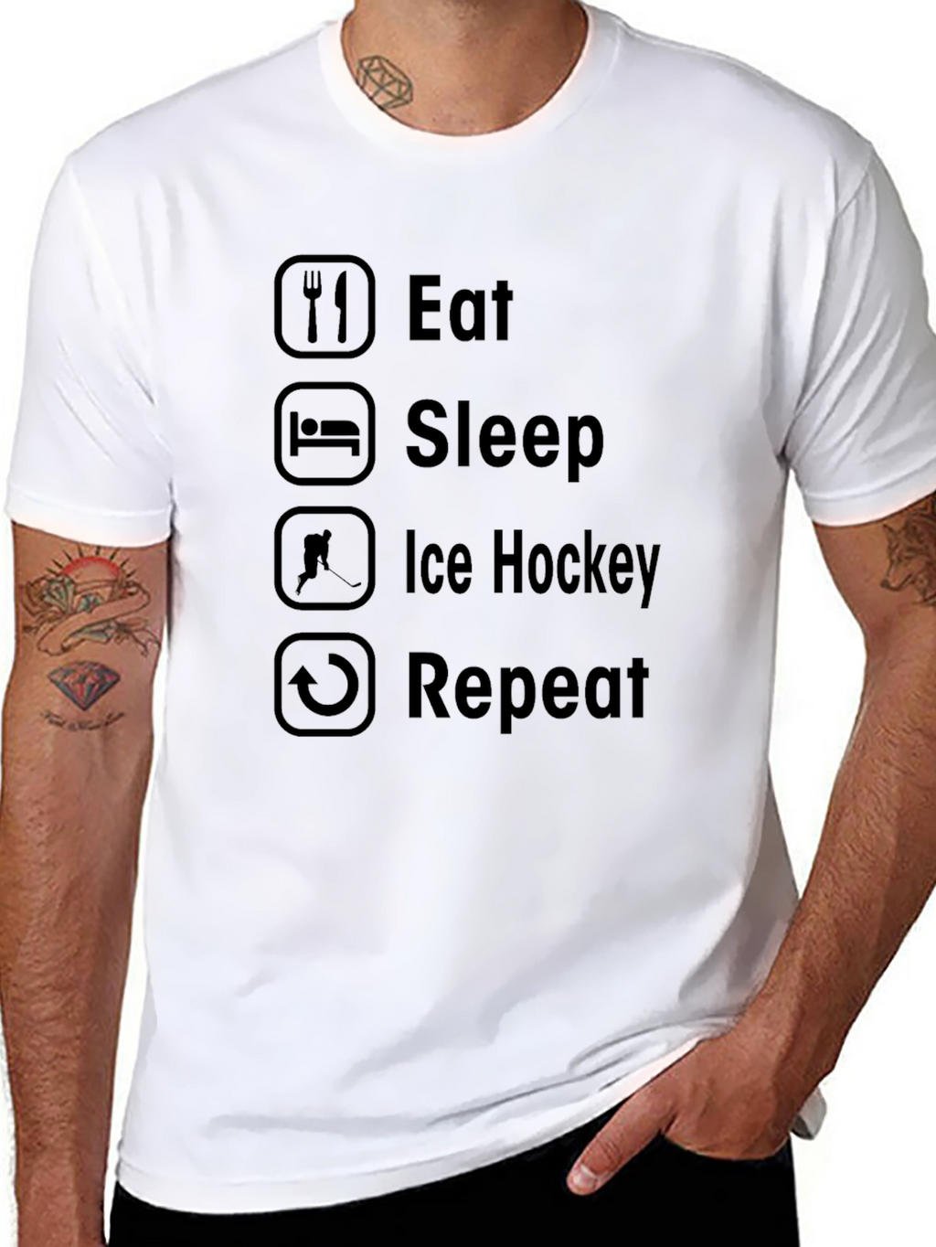 Eat Sleep Ice Hockey Repeat T-Shirt