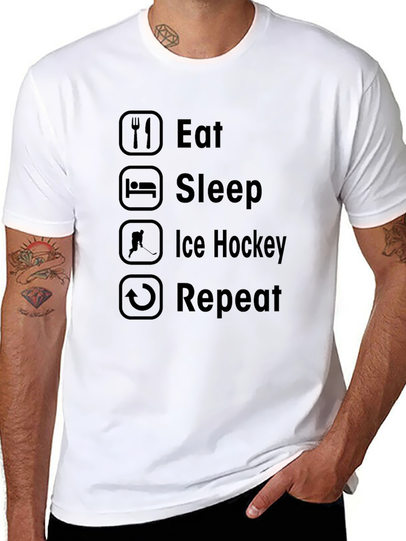 Eat Sleep Ice Hockey Repeat T-Shirt