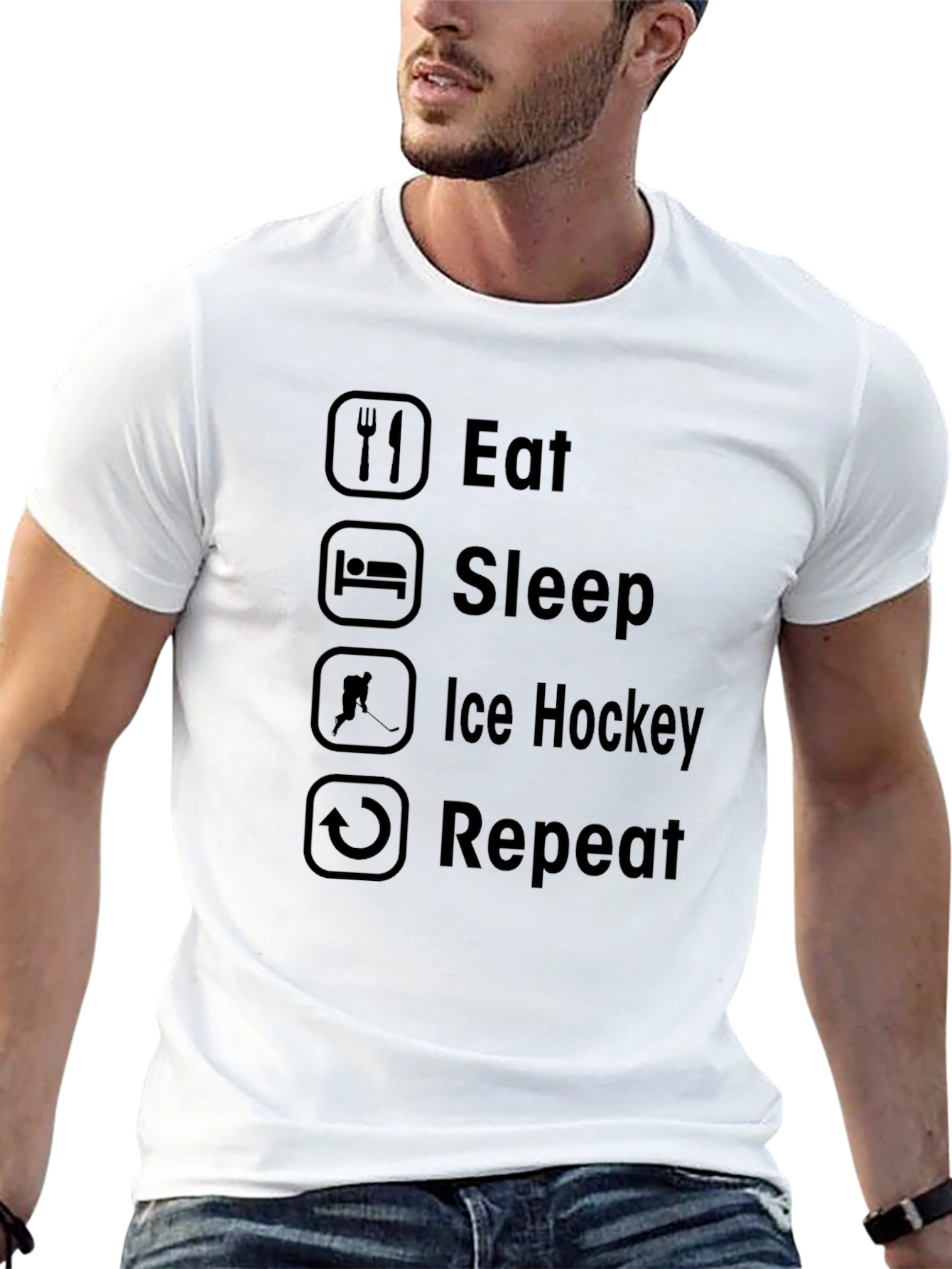 Eat Sleep Ice Hockey Repeat T-Shirt