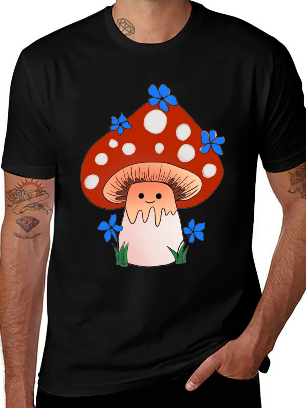Whimsical Mushroom Graphic T-Shirt - Unisex Cotton Tee