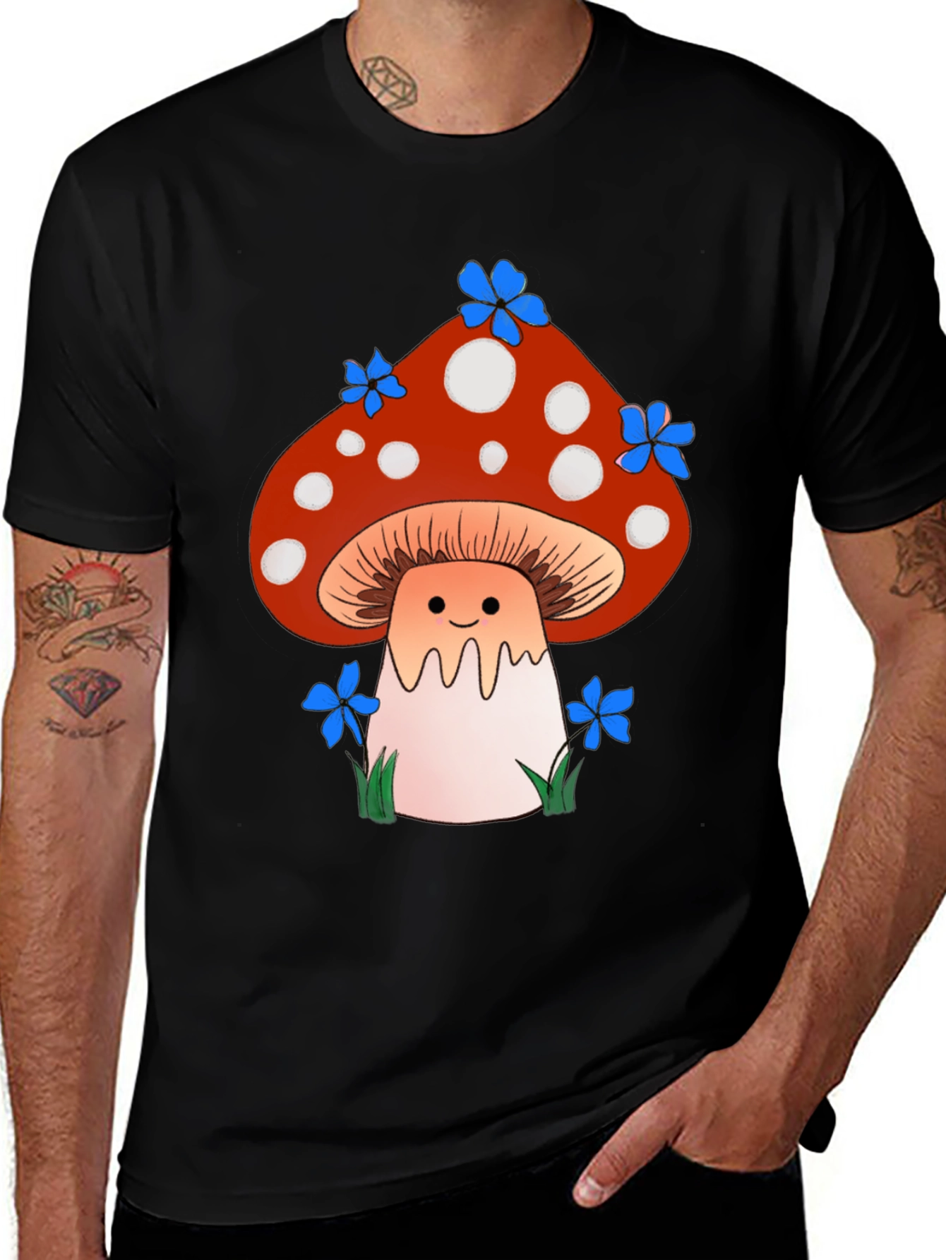 Whimsical Mushroom Graphic T-Shirt - Unisex Cotton Tee