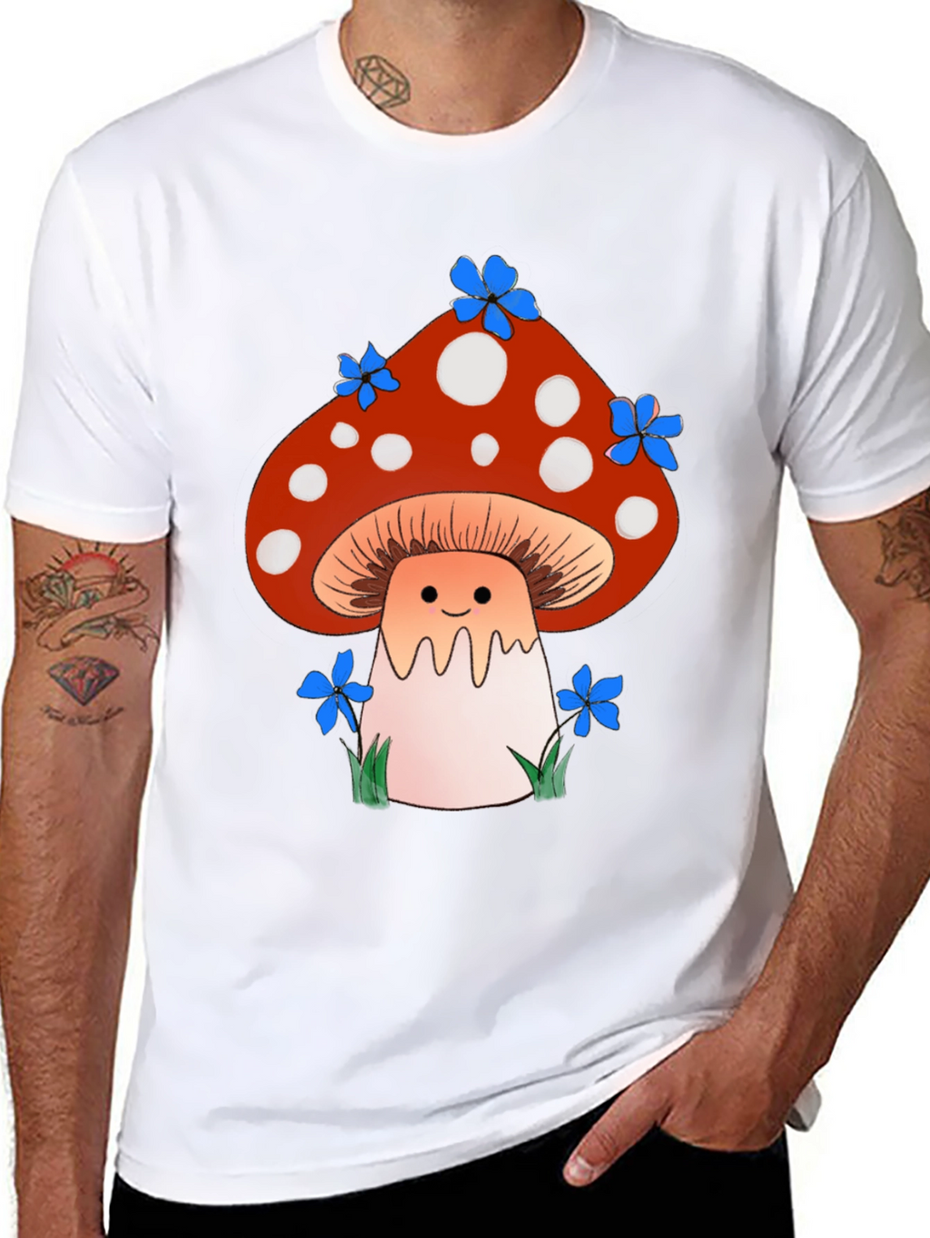 Whimsical Mushroom Graphic T-Shirt - Unisex Cotton Tee