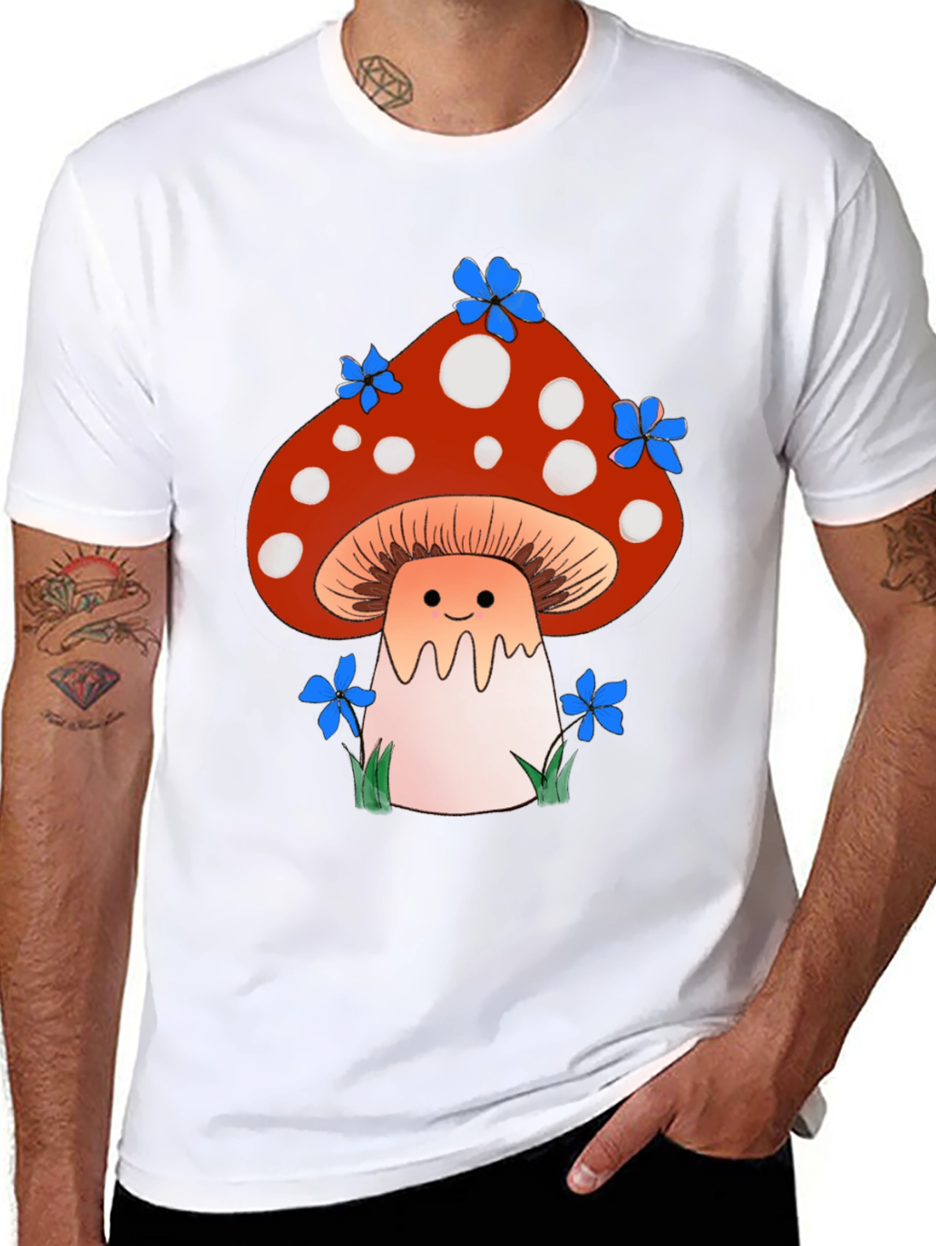 Whimsical Mushroom Graphic T-Shirt - Unisex Cotton Tee