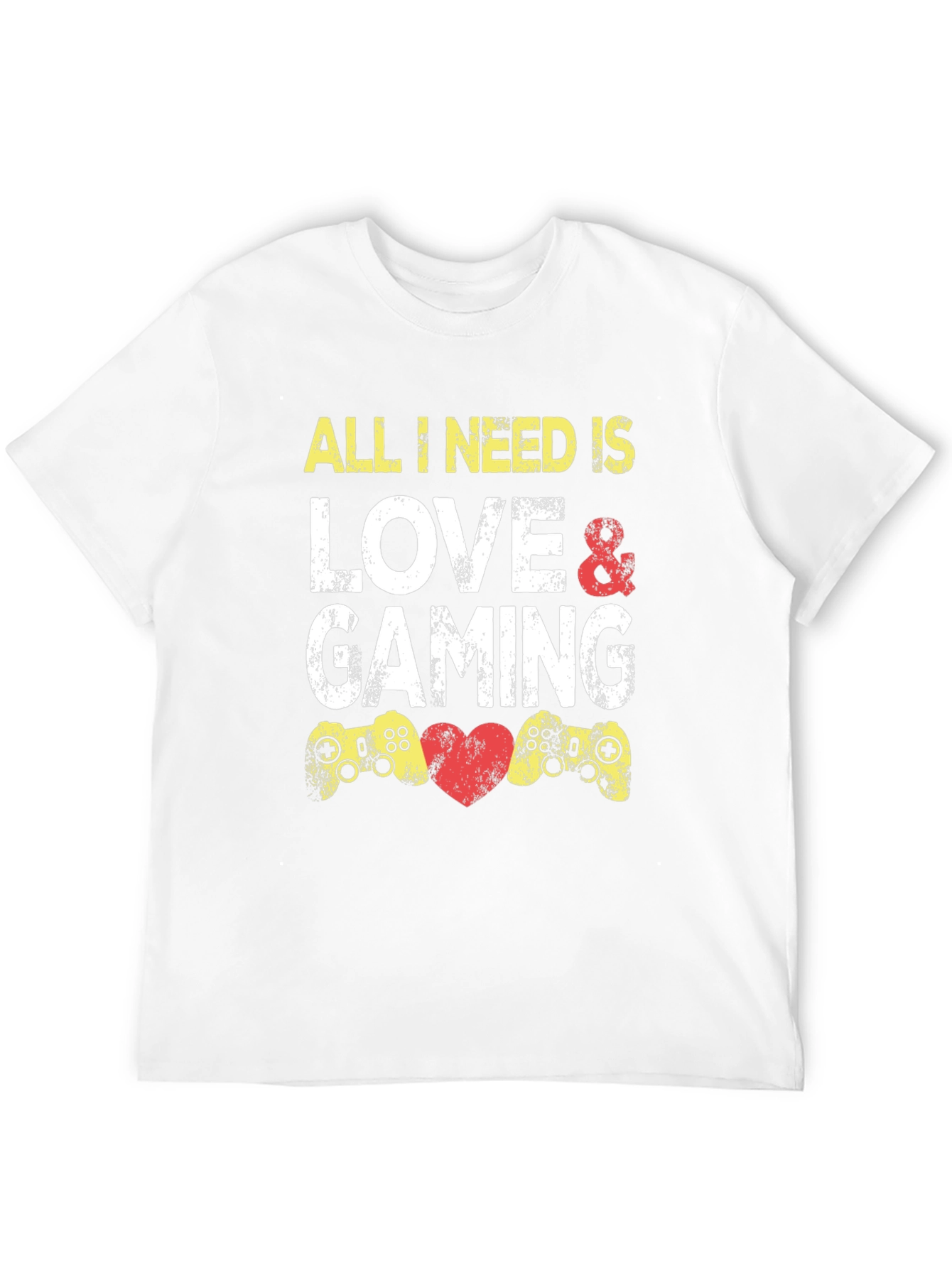 Love and Gaming Black Graphic Tee