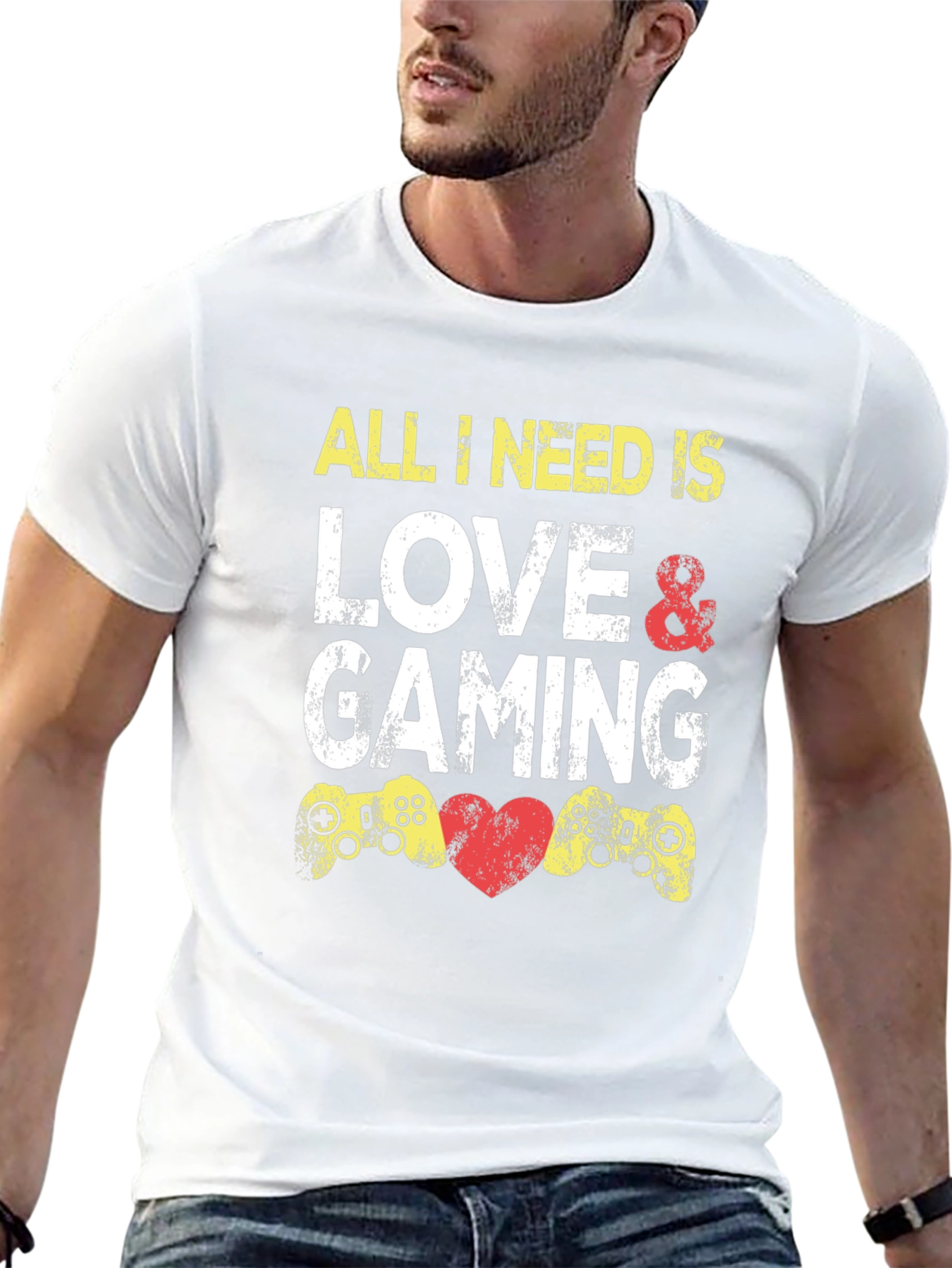 Love and Gaming Black Graphic Tee