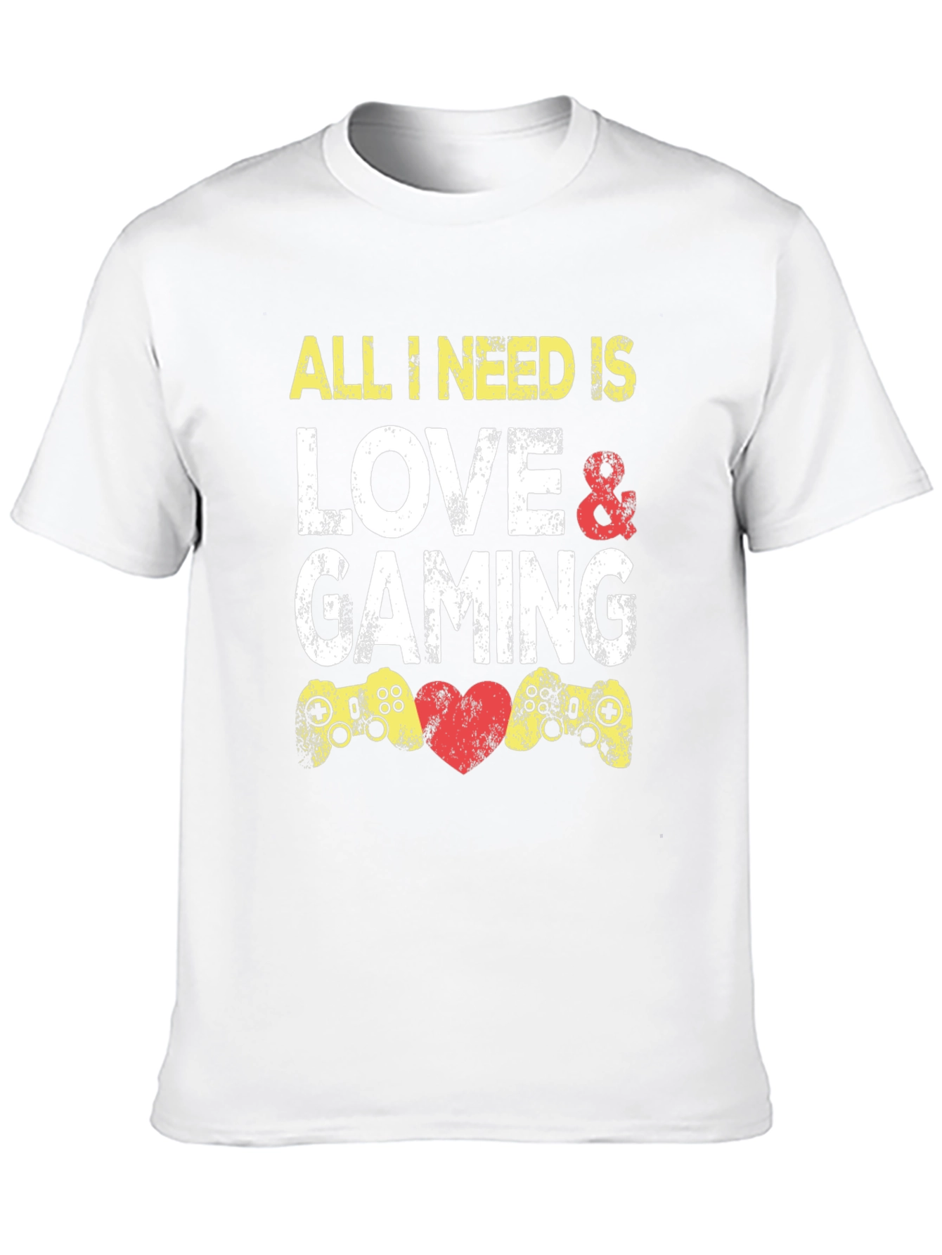 Love and Gaming Black Graphic Tee