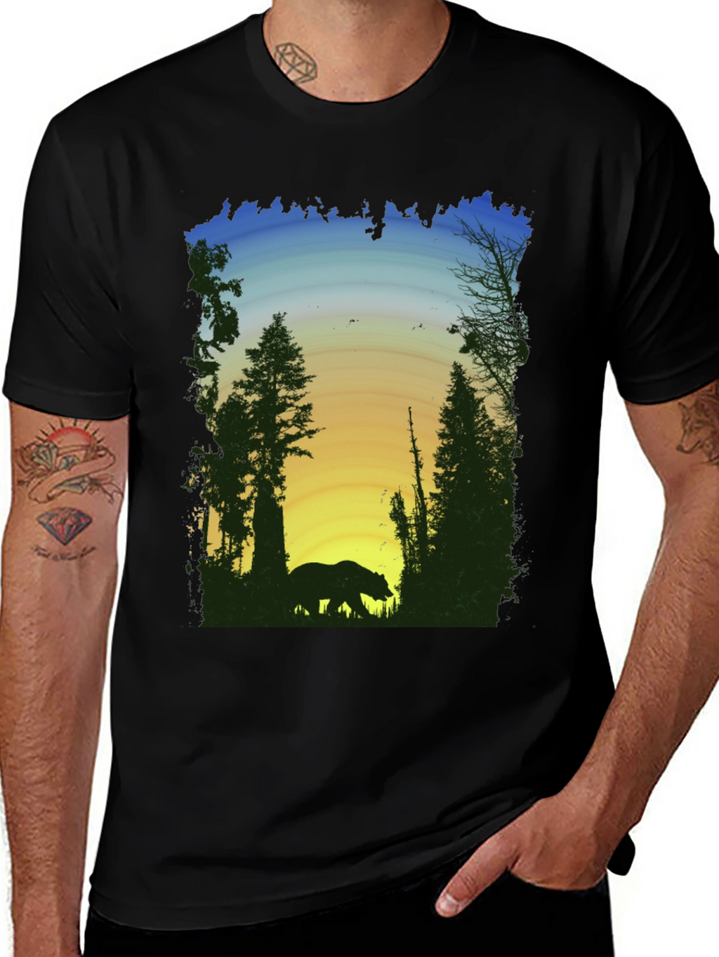 Bear Silhouette Graphic Tee