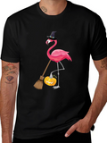 Halloween Flamingo T-Shirt: Witchy Vibes