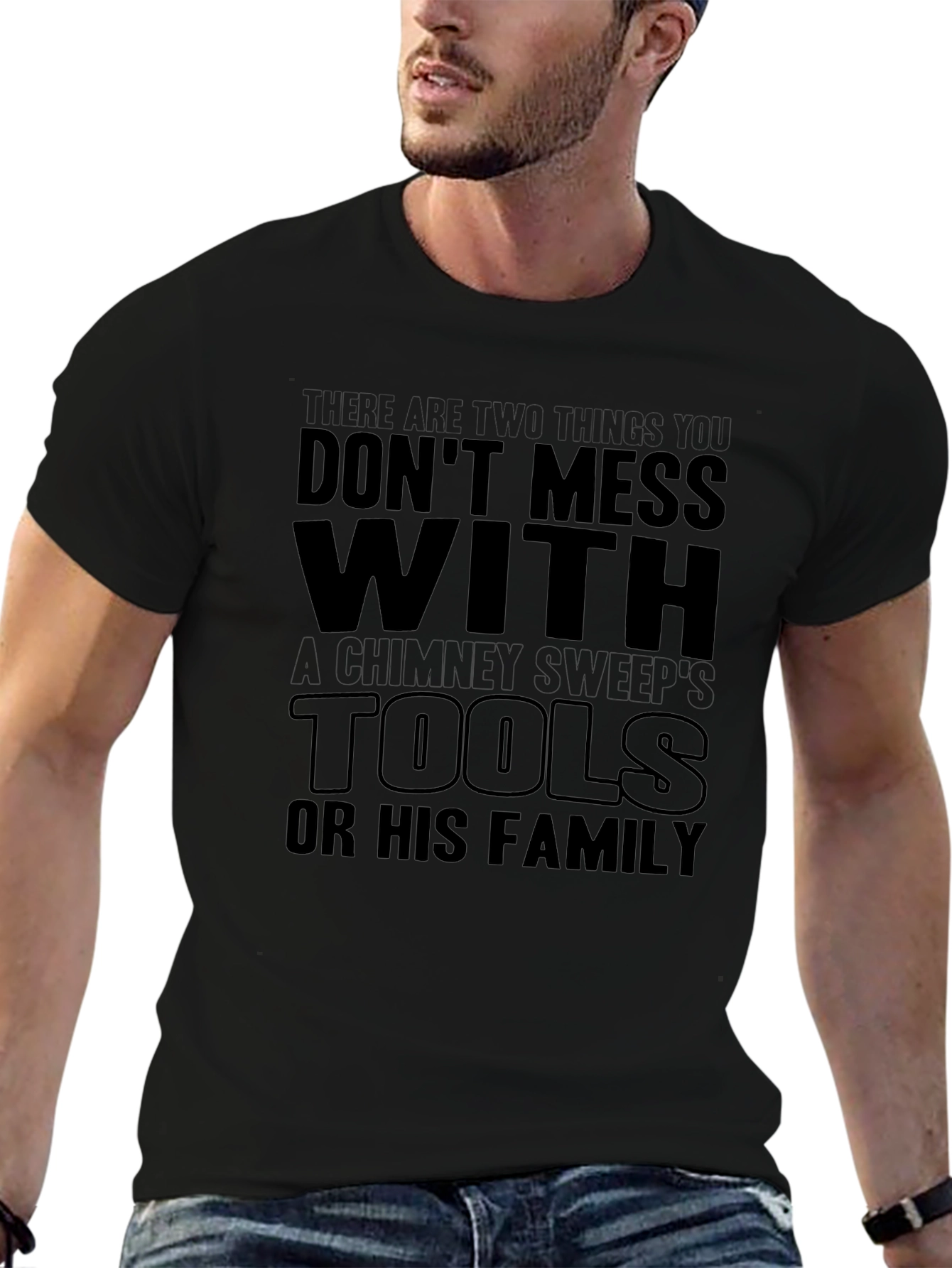 Chimney Sweeps Tools Graphic Tee - Black