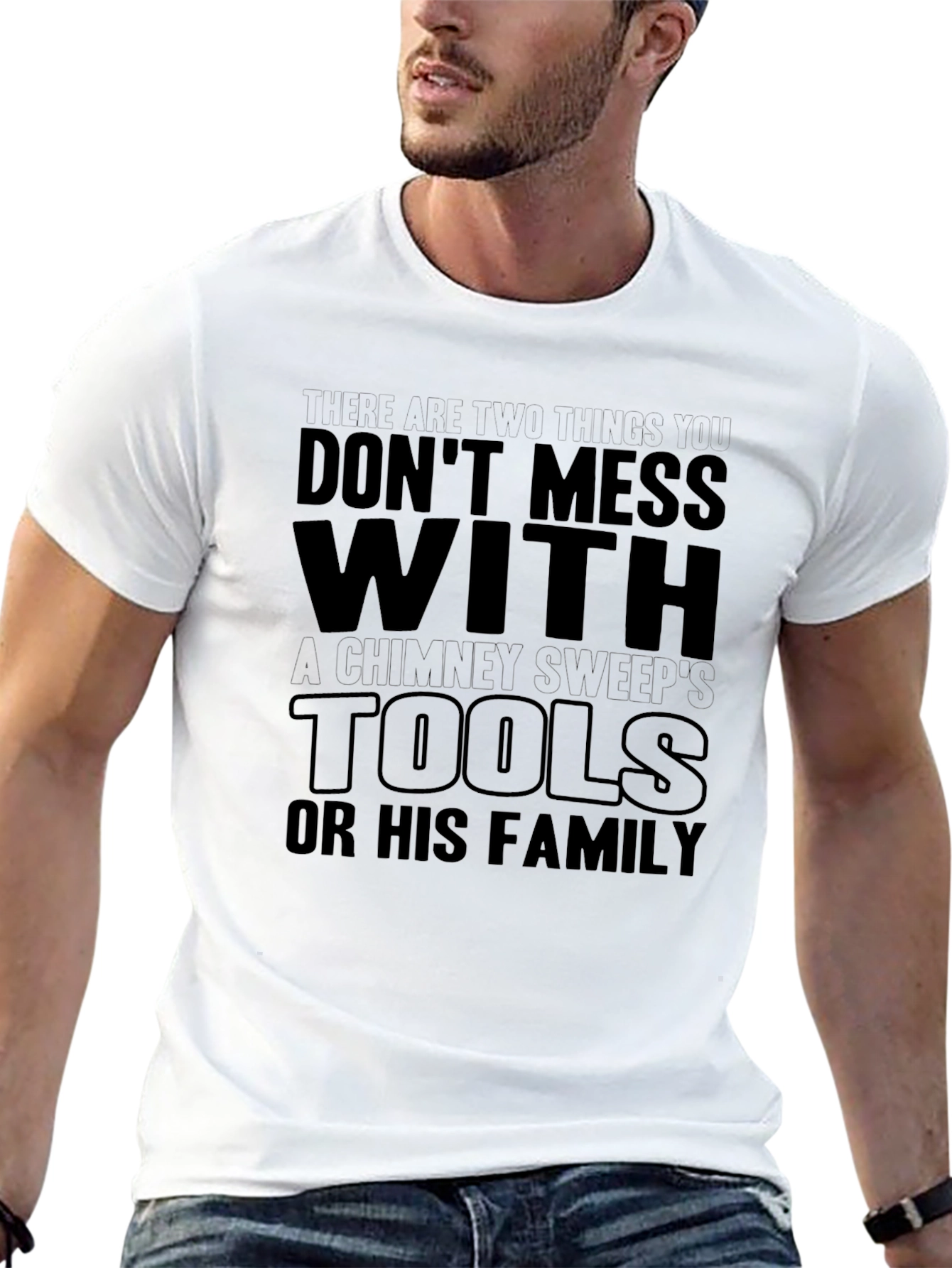 Chimney Sweeps Tools Graphic Tee - Black