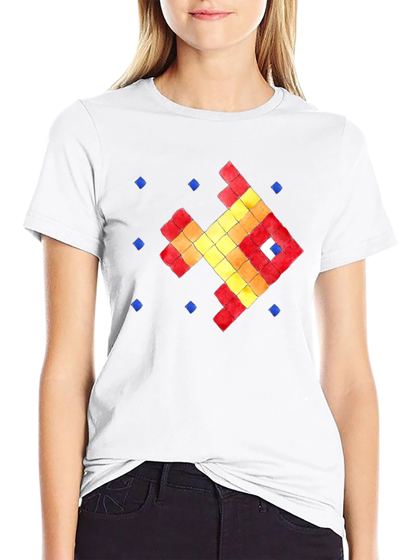 Pixel Fish Graphic Tee - Retro Style