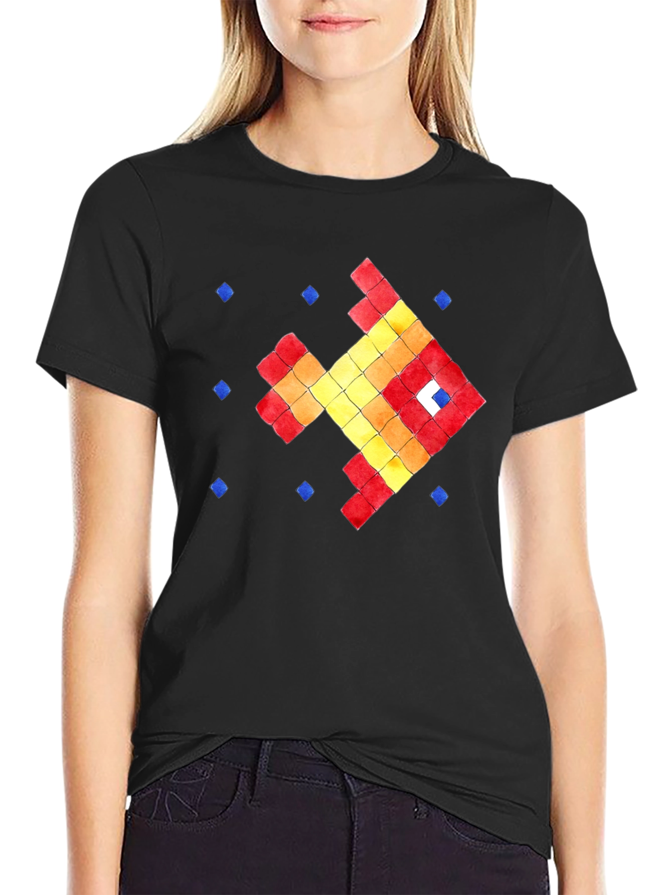 Pixel Fish Graphic Tee - Retro Style