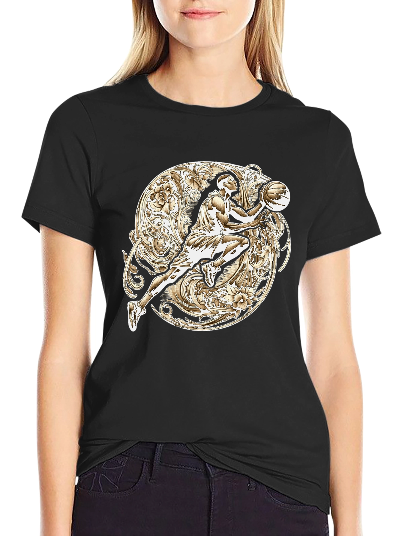 Basketball Player Graphic T-Shirt - Sporty Style