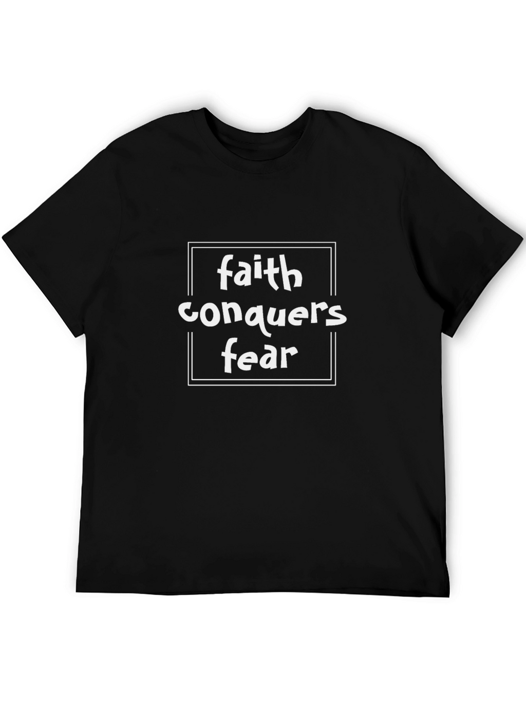 Faith Conquers Fear Graphic Tee - Black