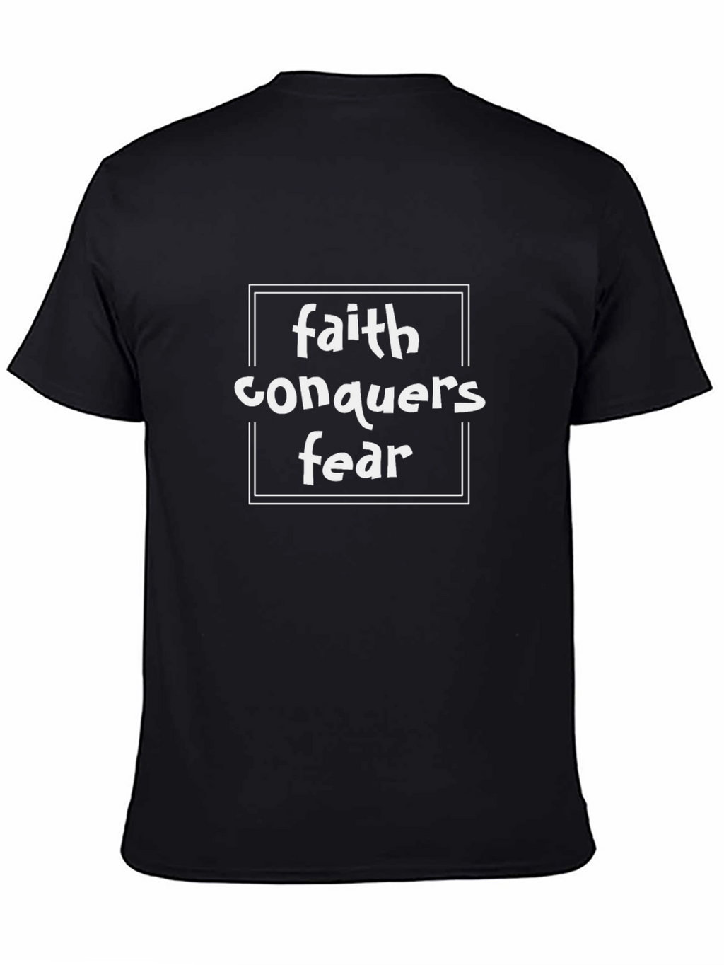 Faith Conquers Fear Graphic Tee - Black
