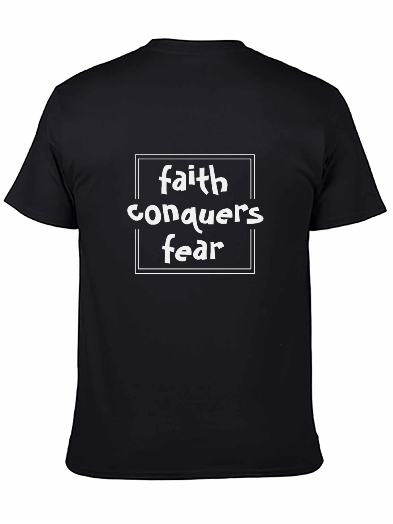 Faith Conquers Fear Graphic Tee - Black