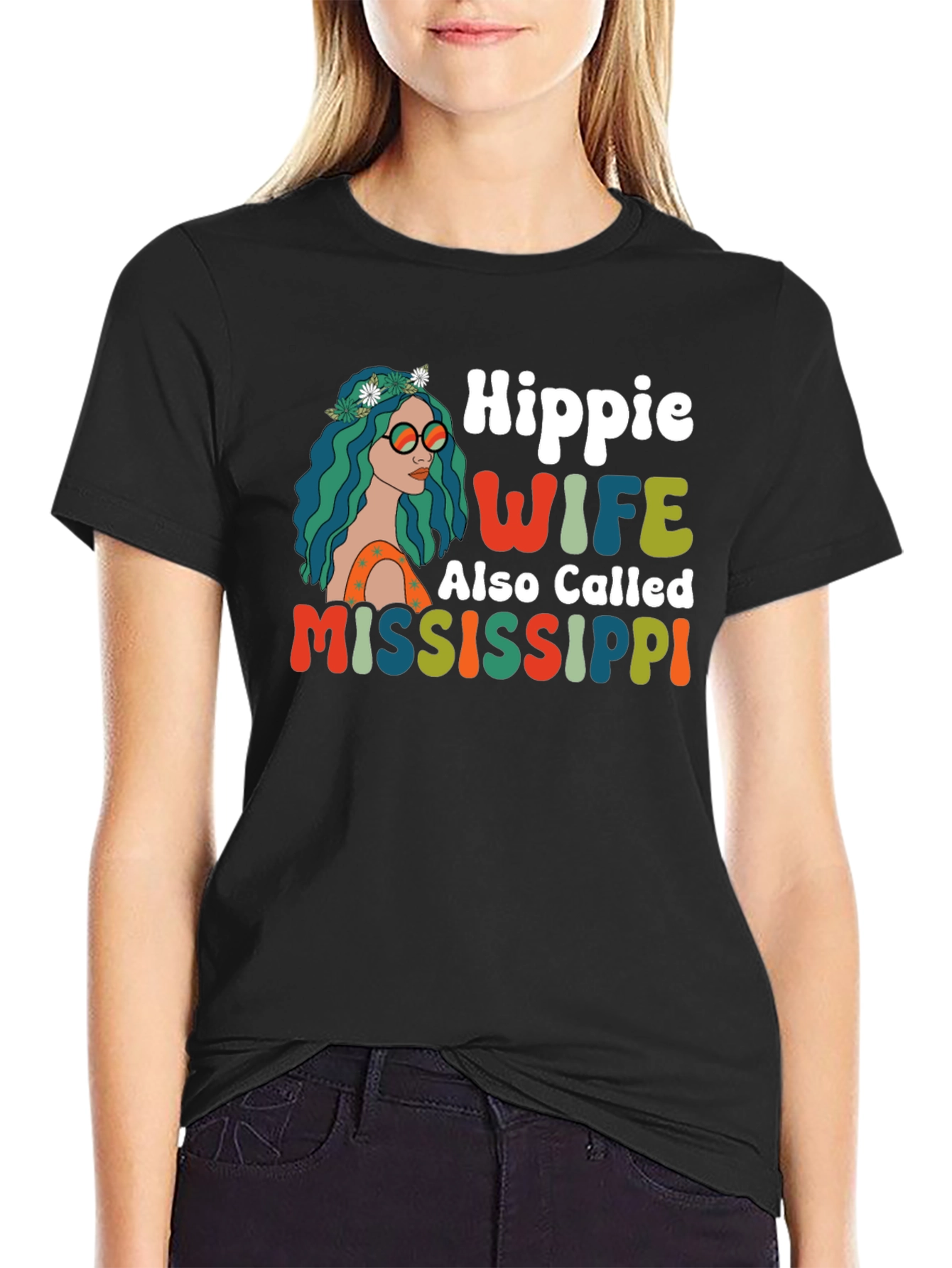Hippie Wife Mississippi T-Shirt