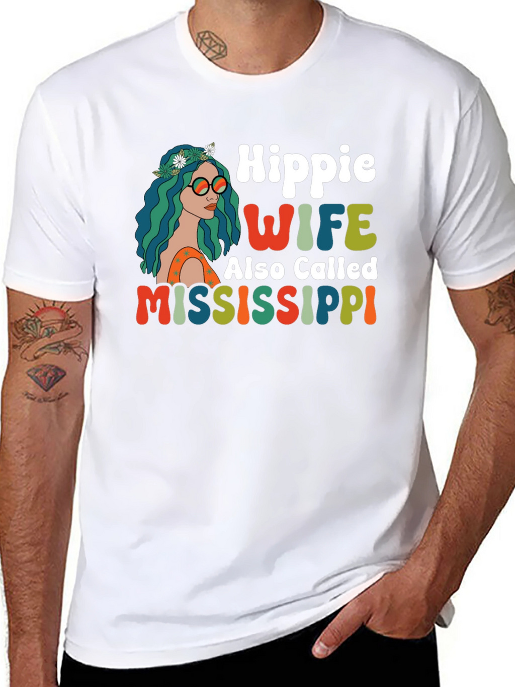 Hippie Wife Mississippi T-Shirt