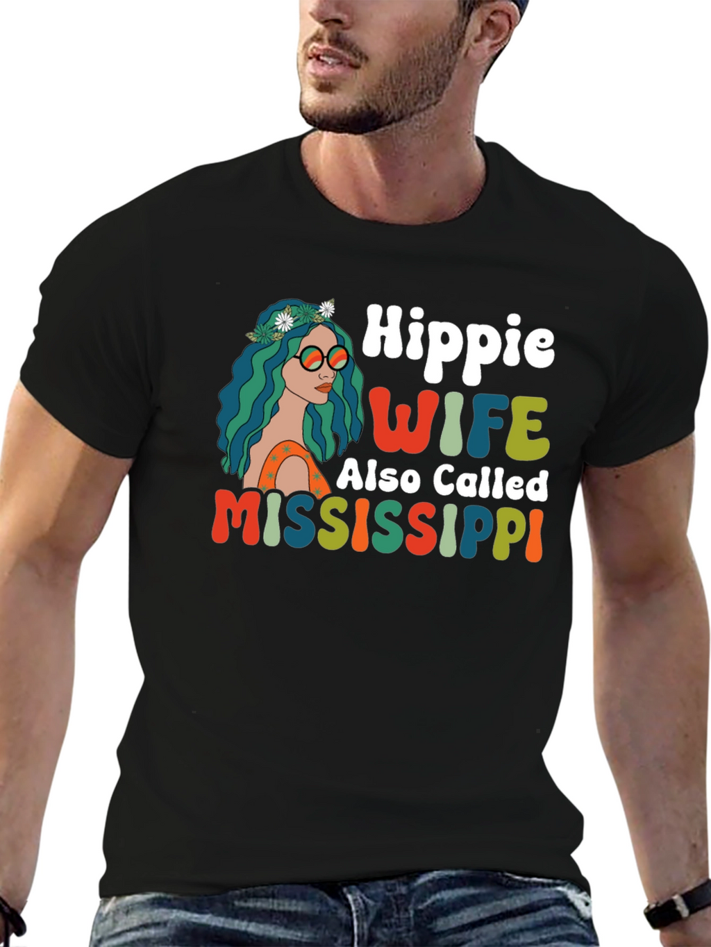 Hippie Wife Mississippi T-Shirt