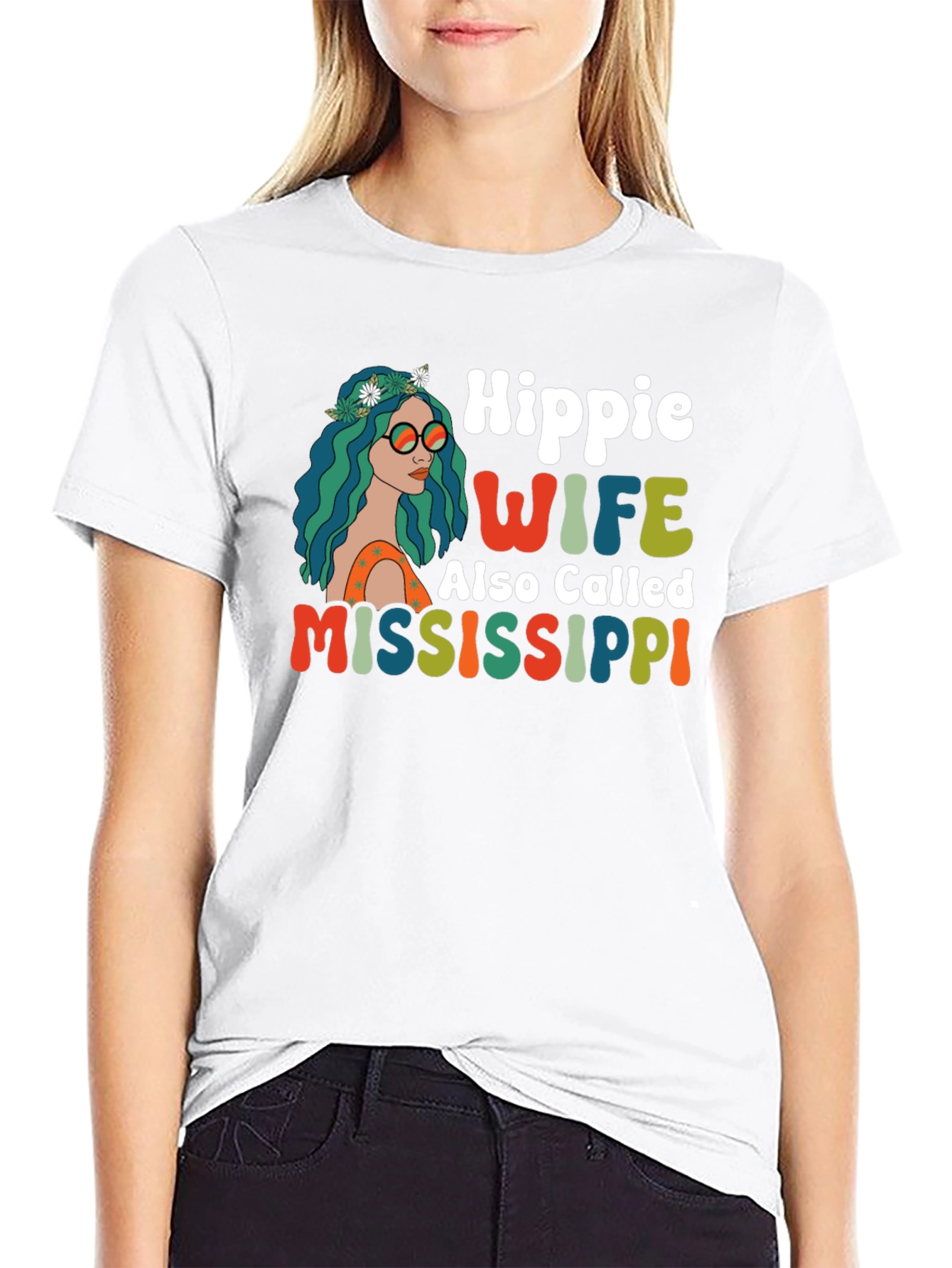 Hippie Wife Mississippi T-Shirt