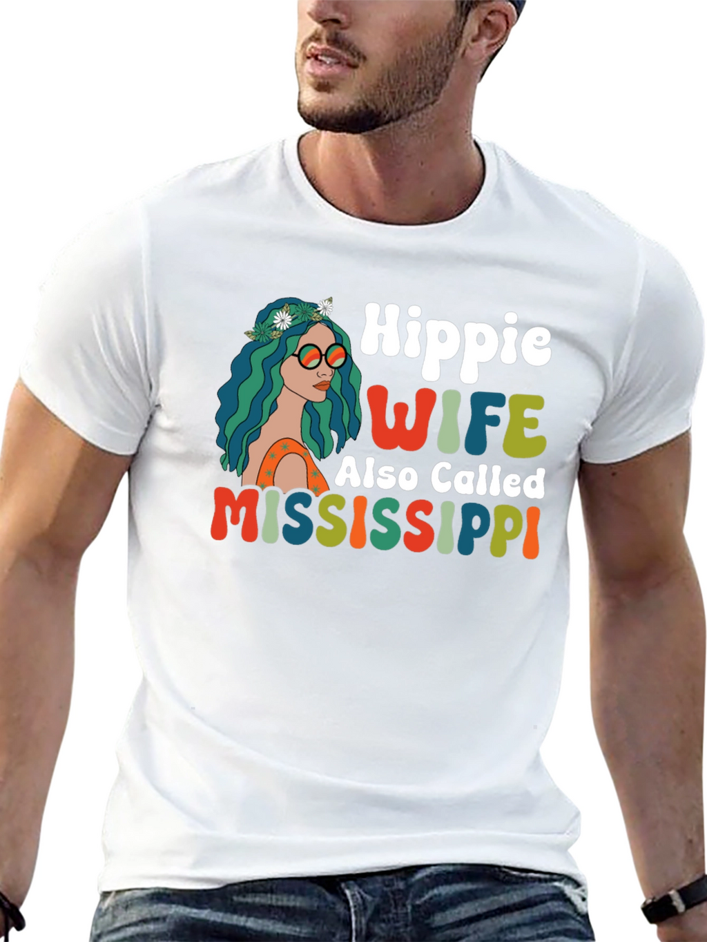 Hippie Wife Mississippi T-Shirt