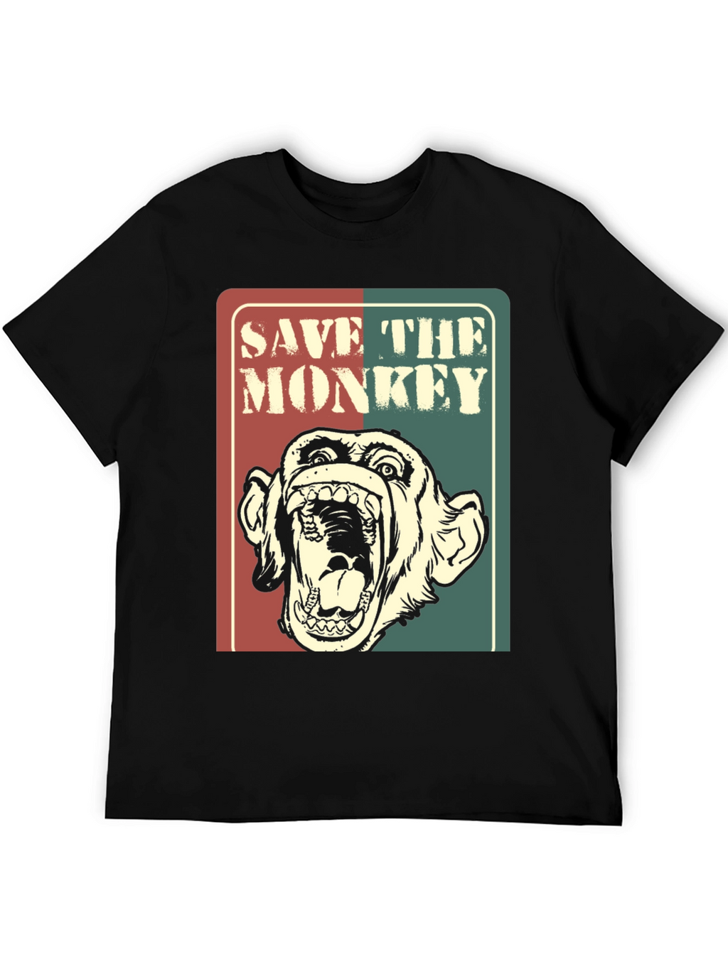 Save The Monkey Graphic T-Shirt - Retro Style Tee