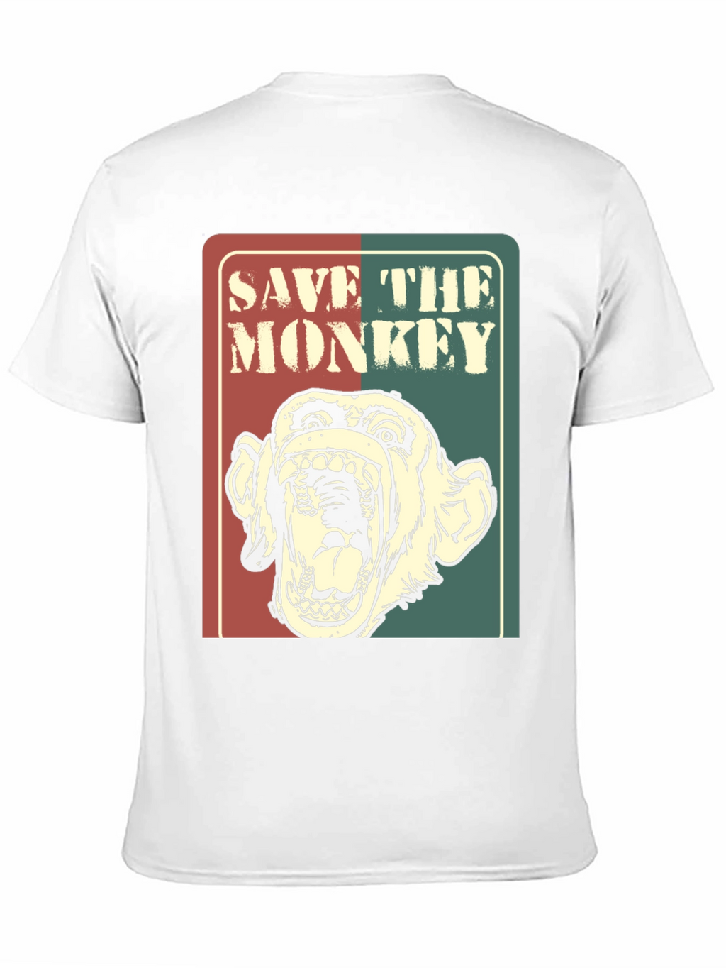 Save The Monkey Graphic T-Shirt - Retro Style Tee