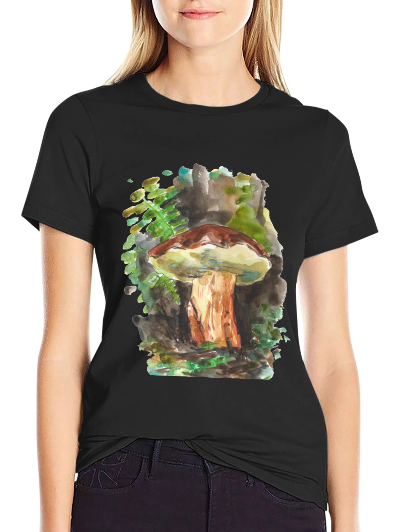 Mushroom Watercolor Graphic Tee - Unisex