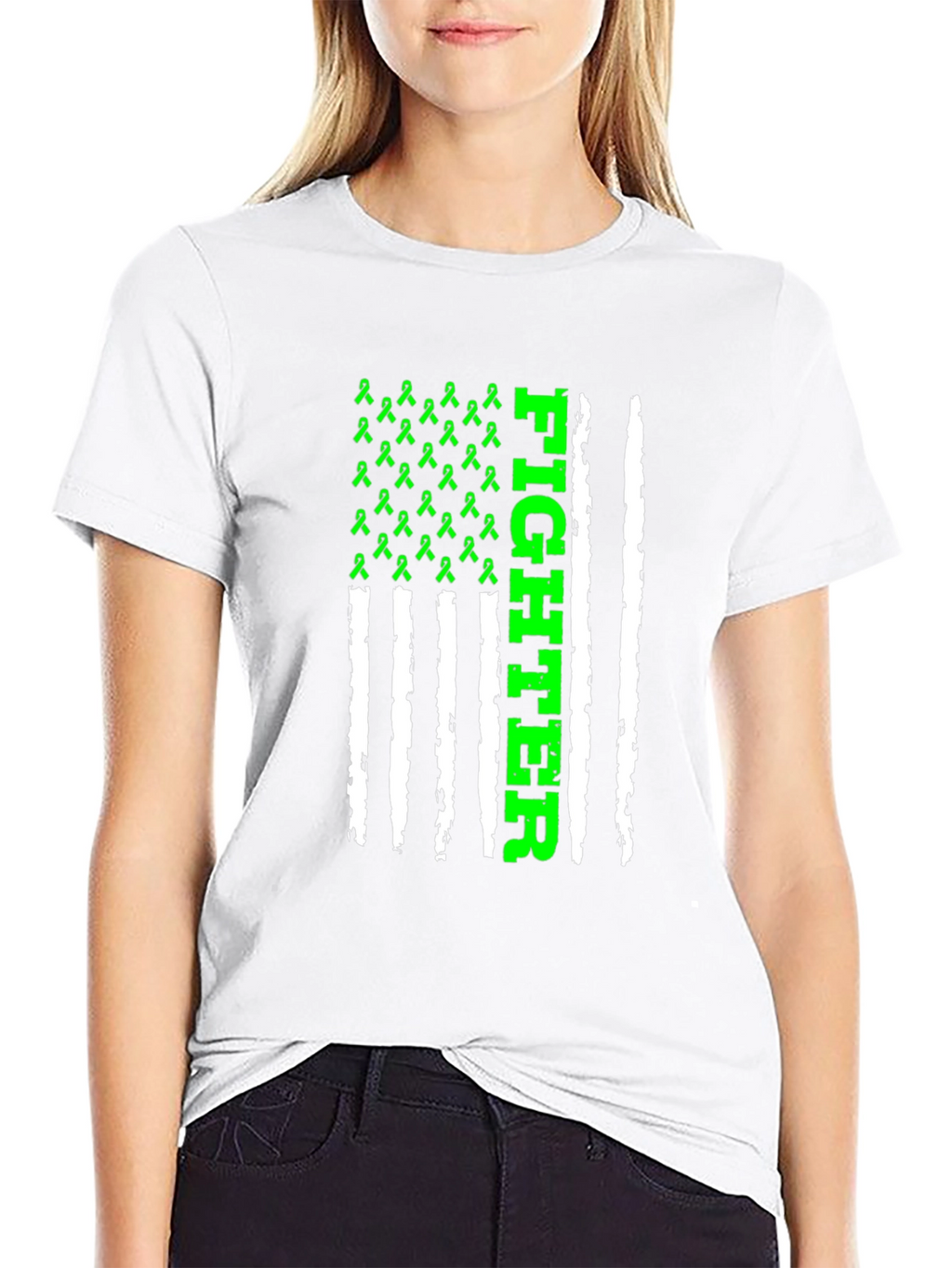Fighter Ribbon Flag Graphic Tee