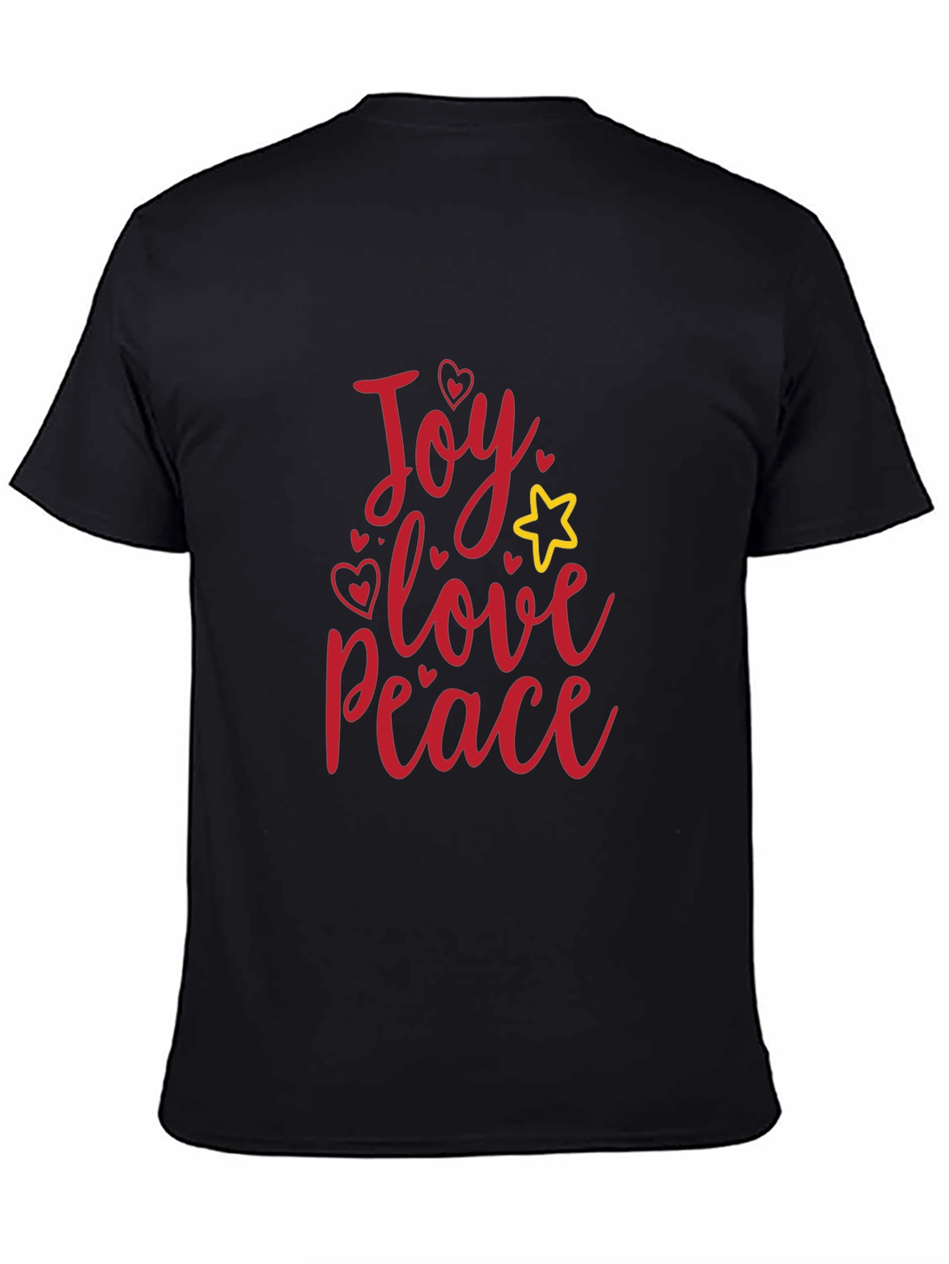 Joy Love Peace Black T-Shirt