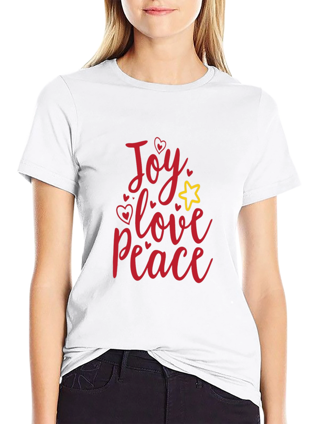 Joy Love Peace Black T-Shirt
