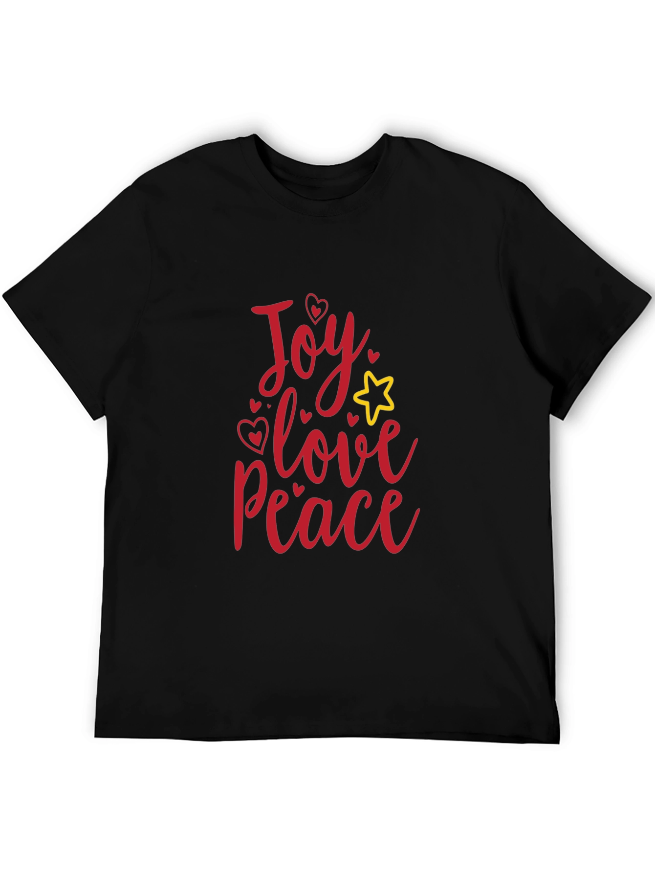 Joy Love Peace Black T-Shirt